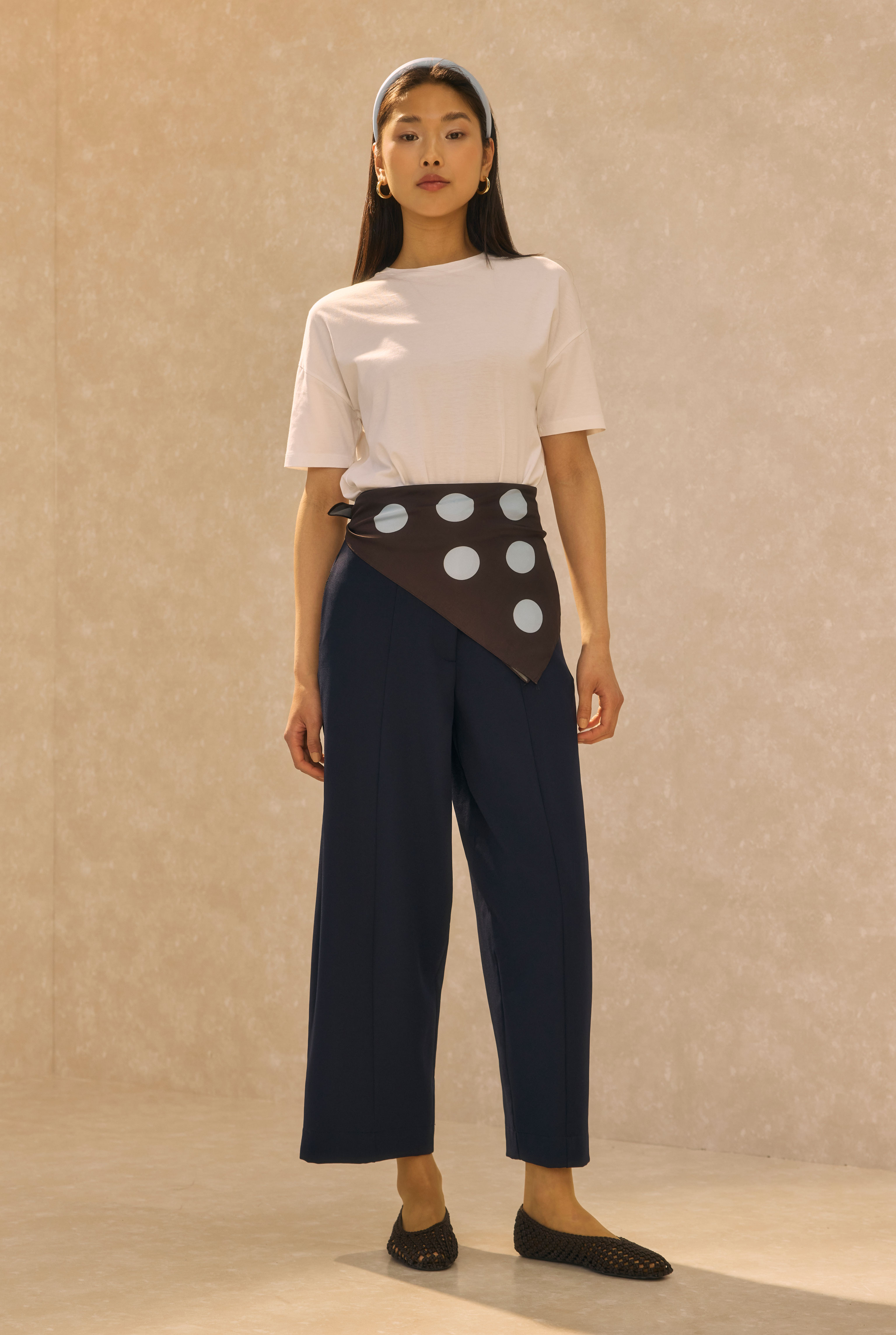 Barrel Trousers Navy Blue - 2