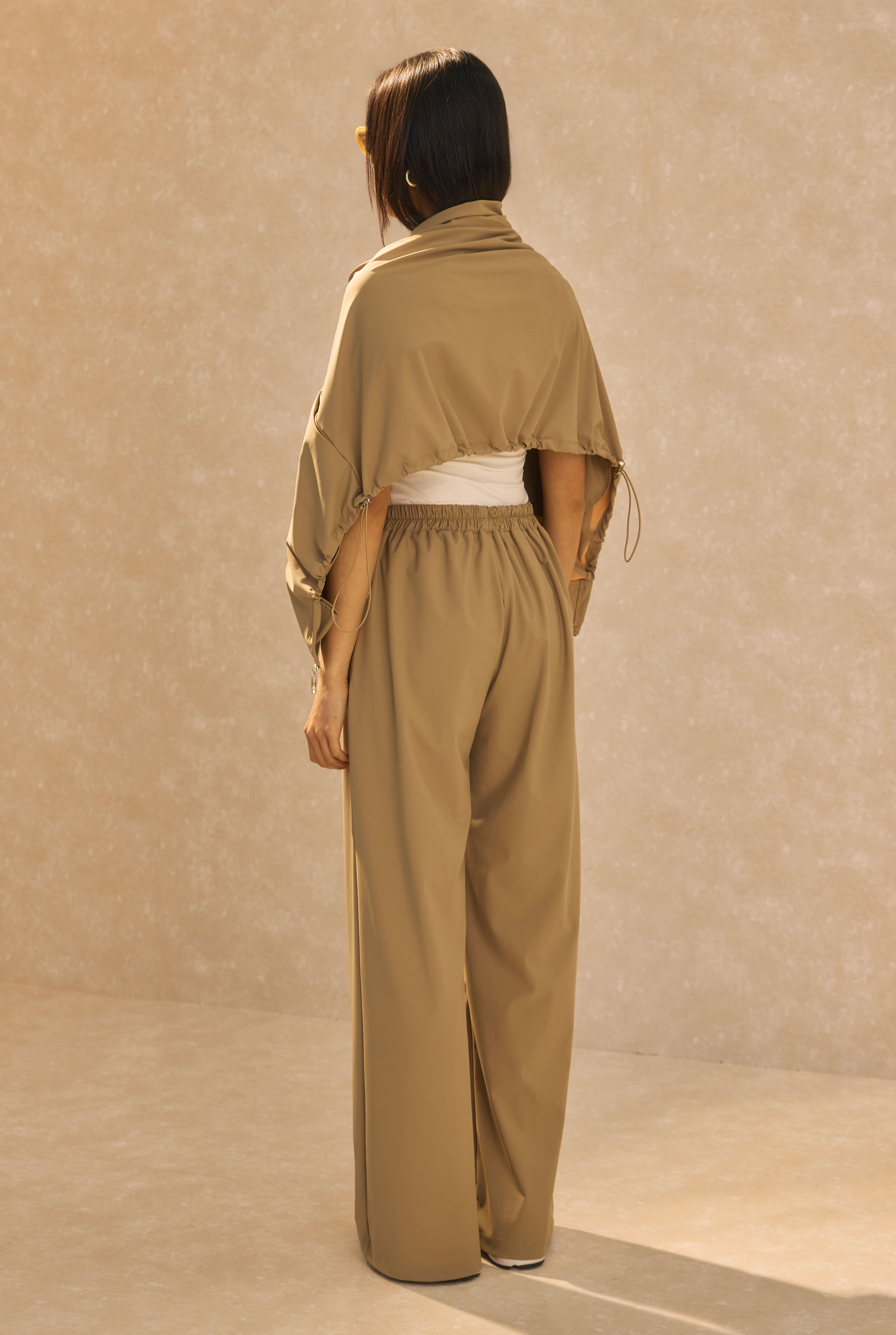 High Neck Tracksuit Sand Beige - 4