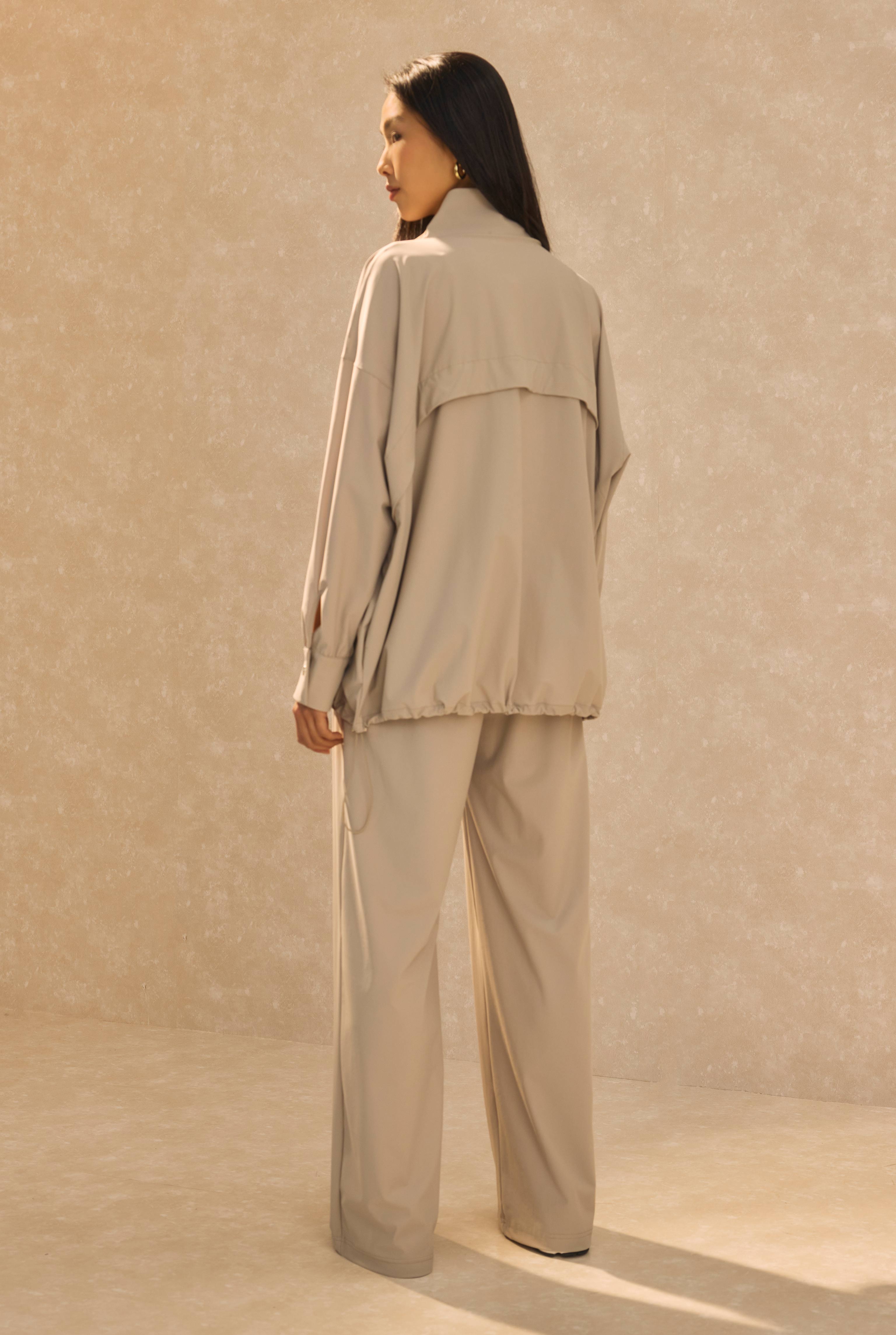 High Neck Tracksuit Stone - 7