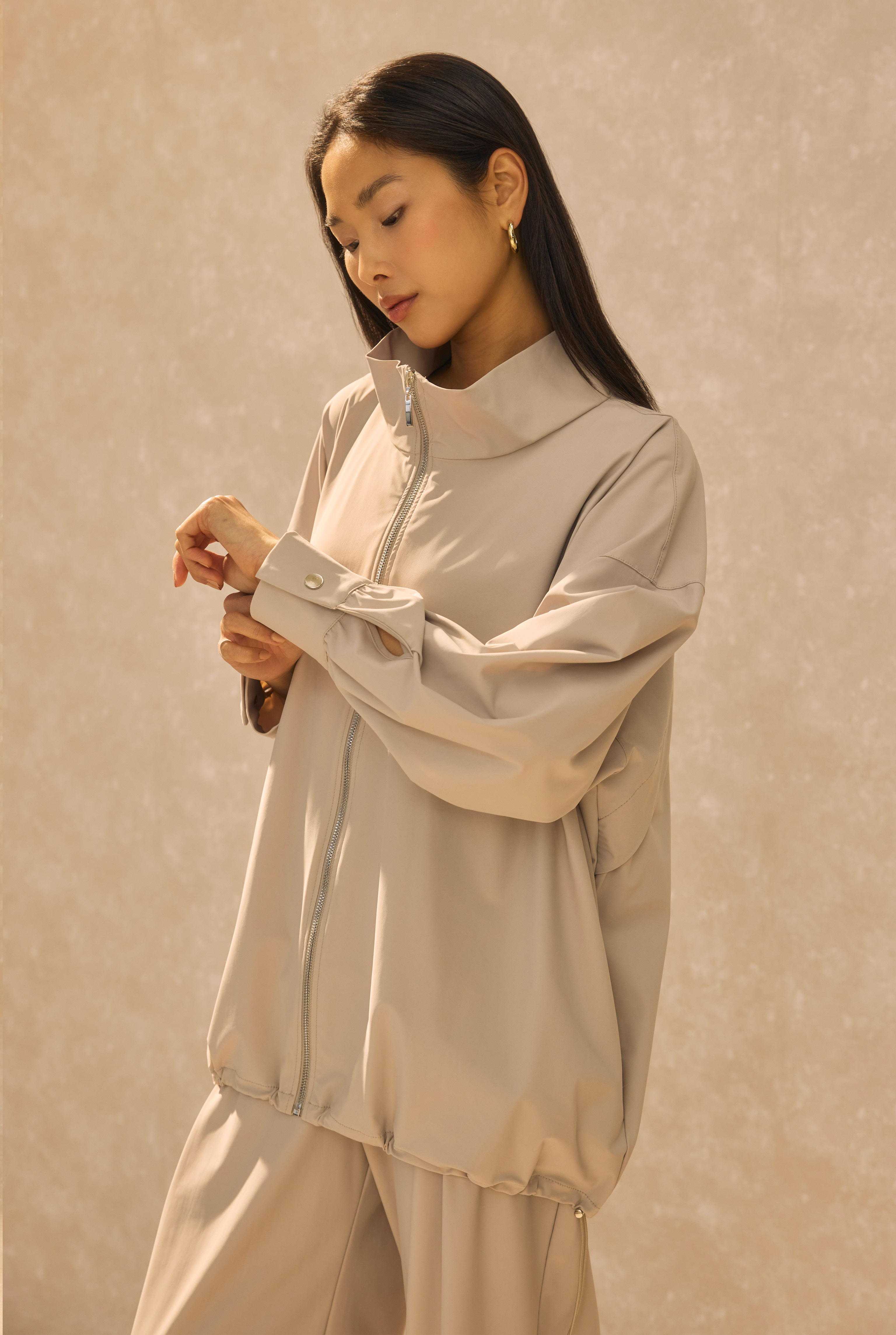 High Neck Tracksuit Stone - 3