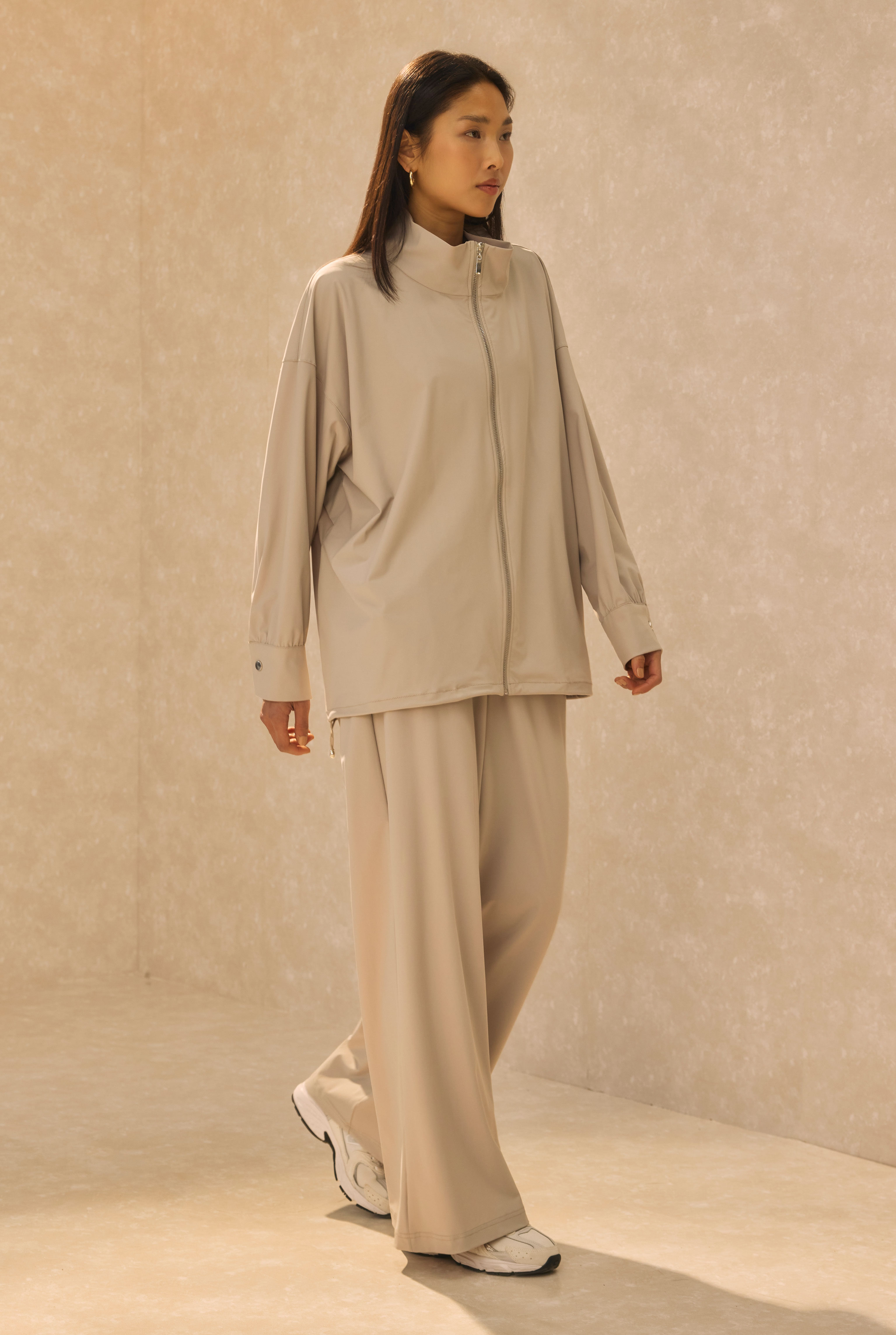 High Neck Tracksuit Stone - 4