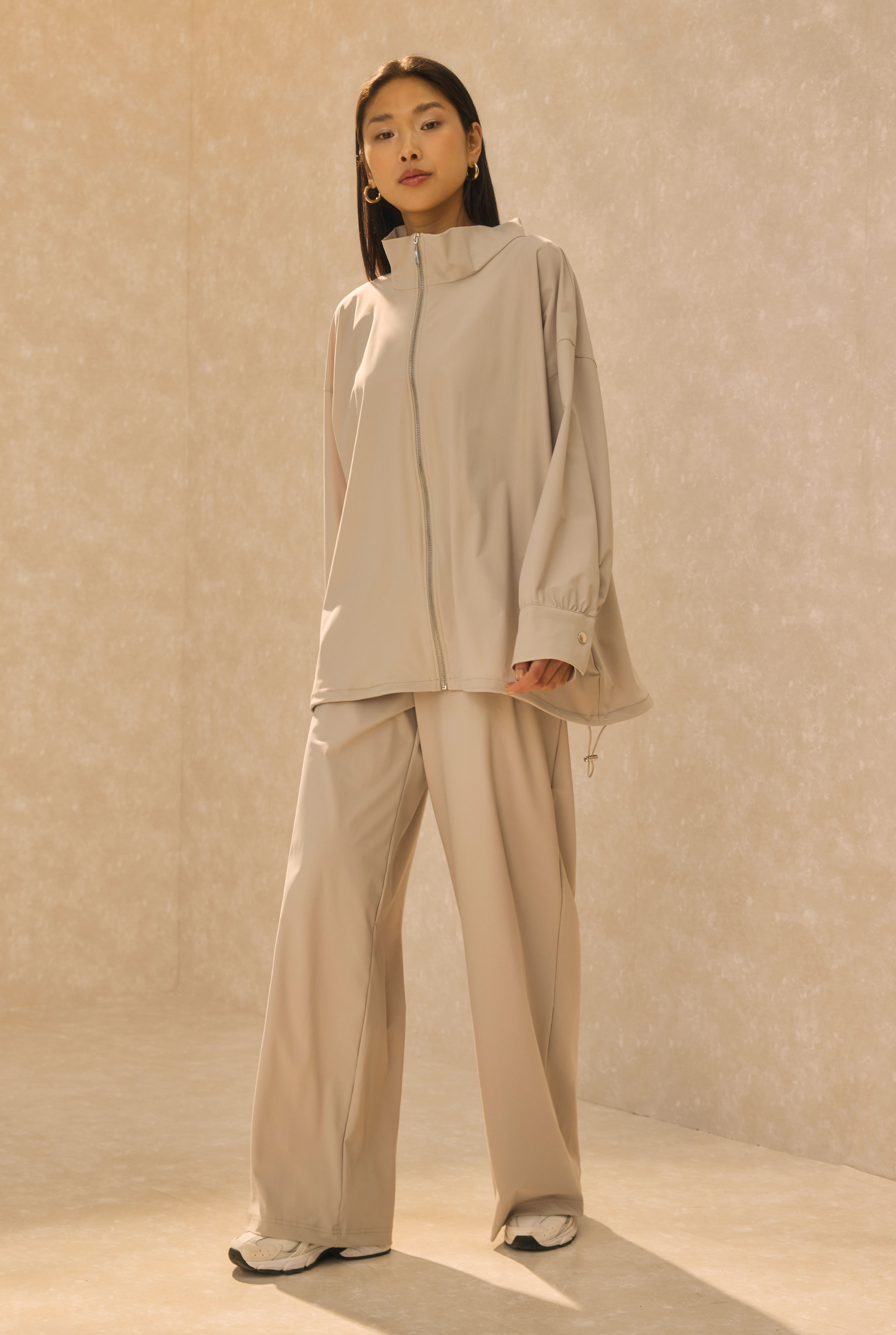 High Neck Tracksuit Stone - 2