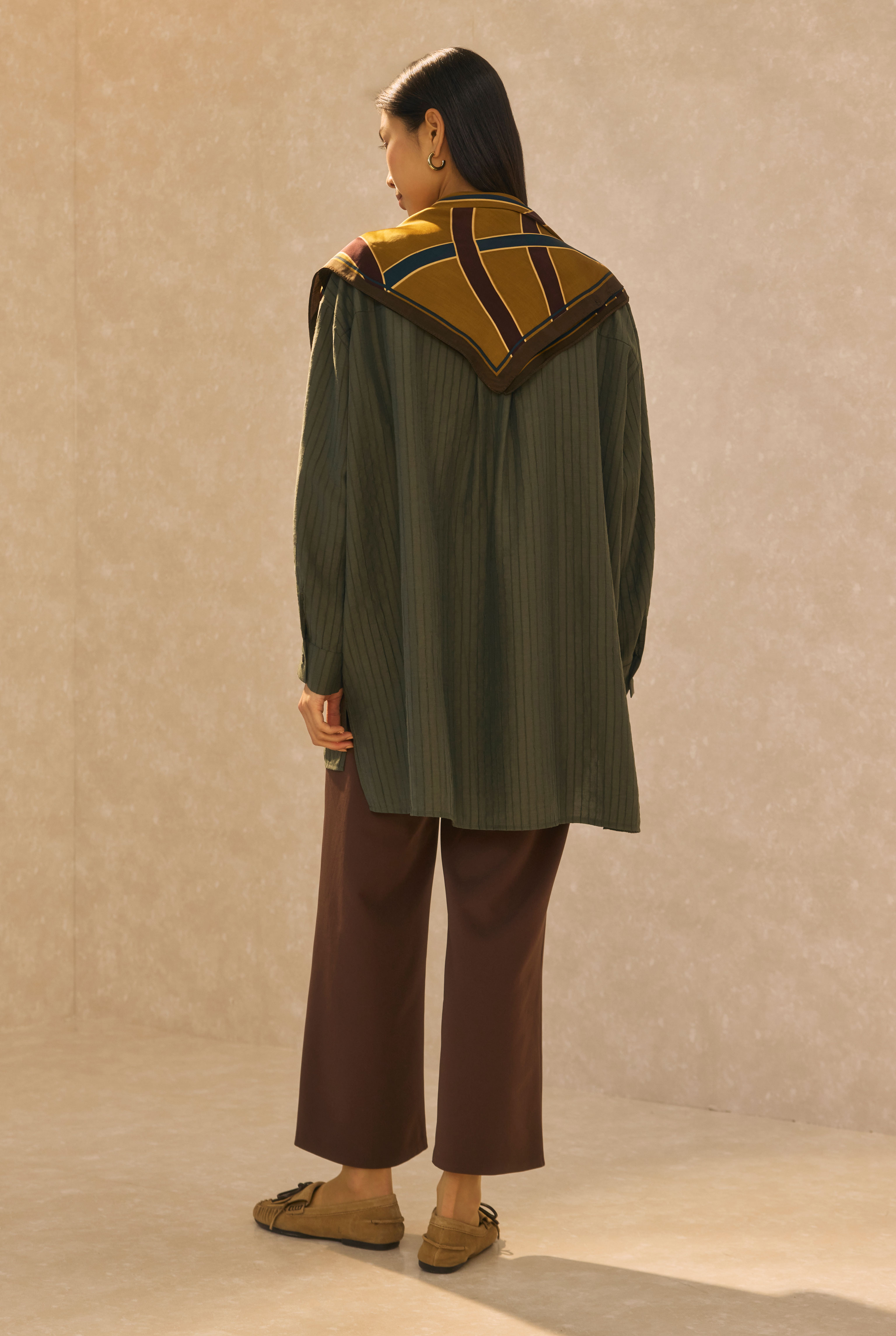 Welt Pocket Detail Shirt Green - 4