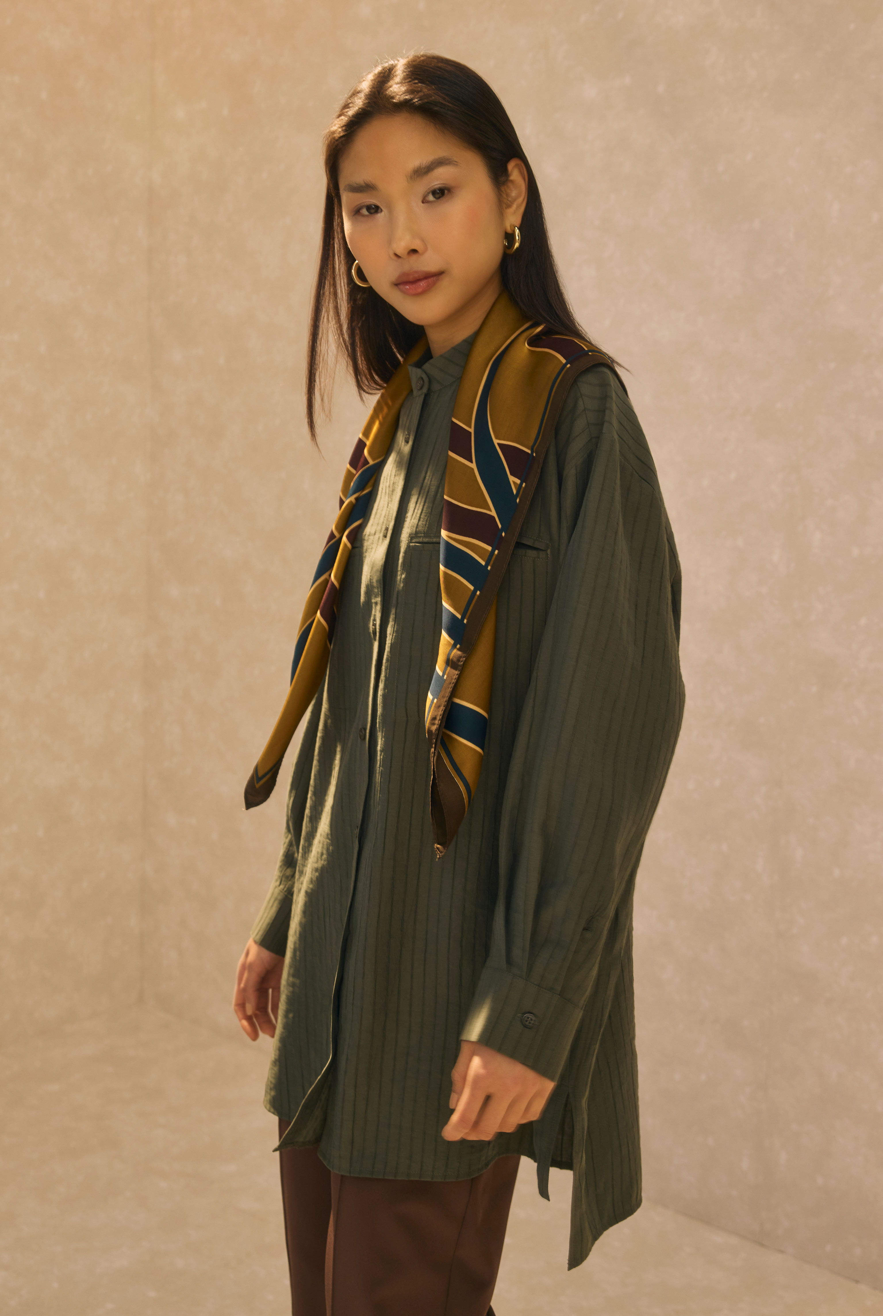Welt Pocket Detail Shirt Green - 2