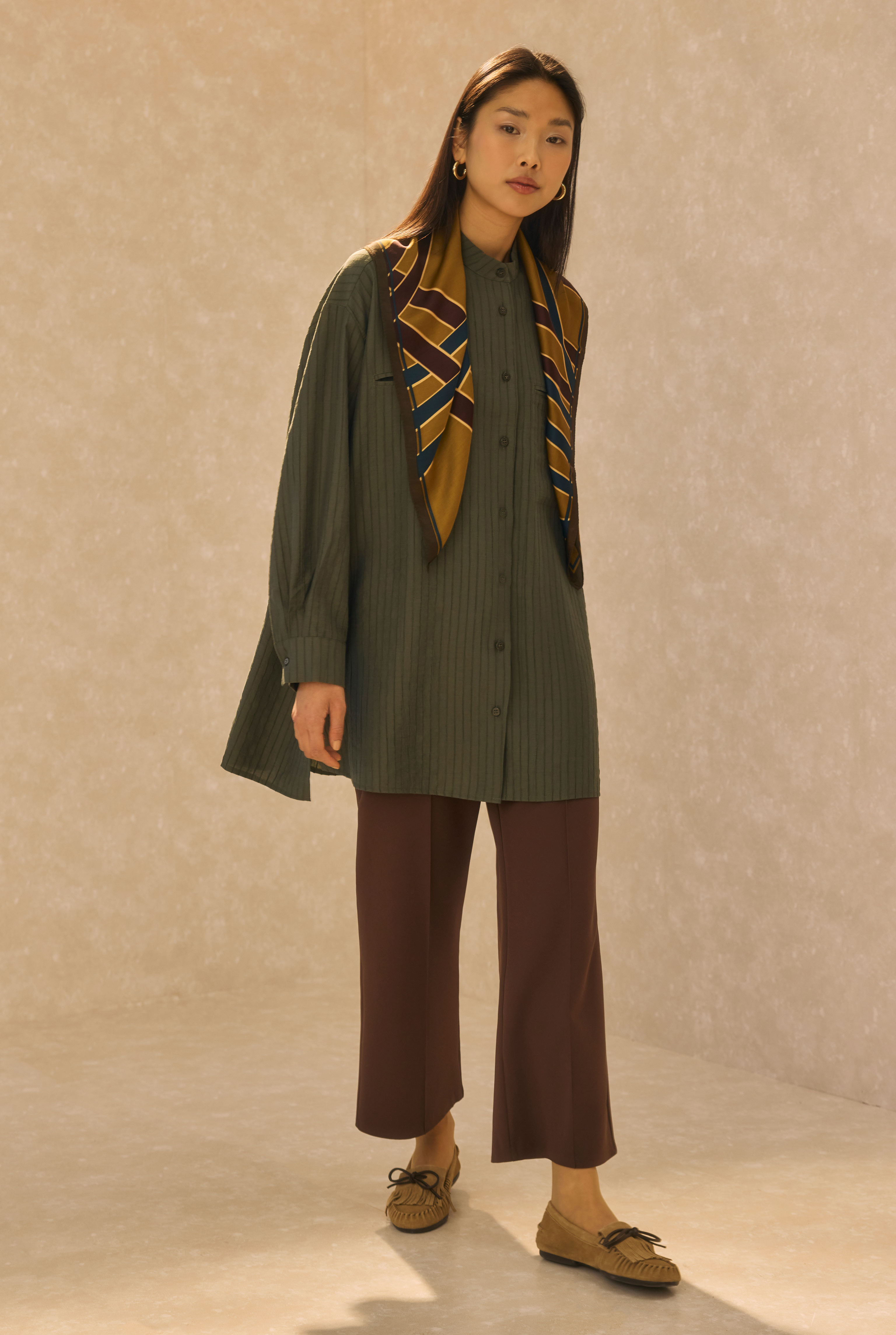 Welt Pocket Detail Shirt Green - HE-QA