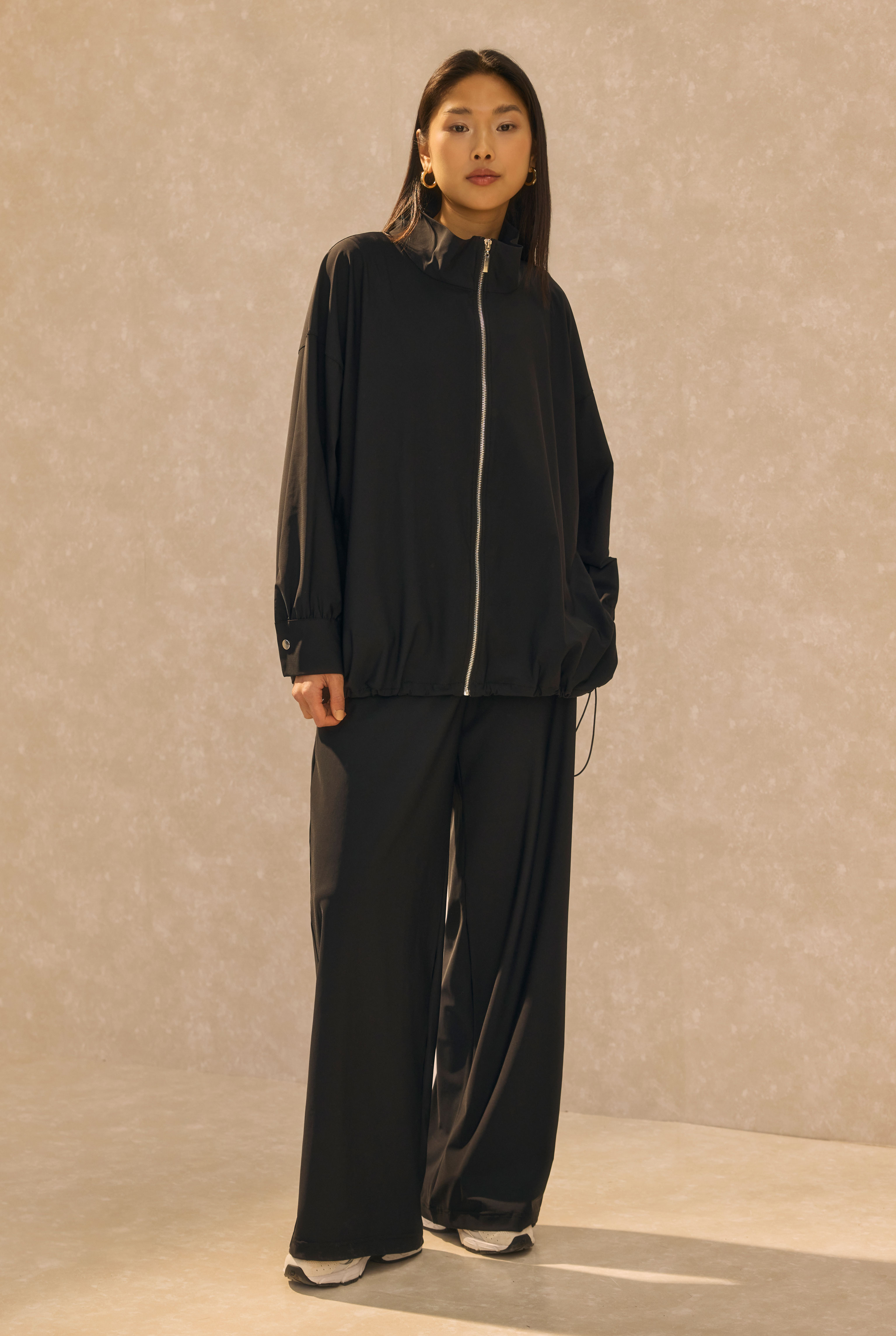 High Neck Tracksuit Black - 6