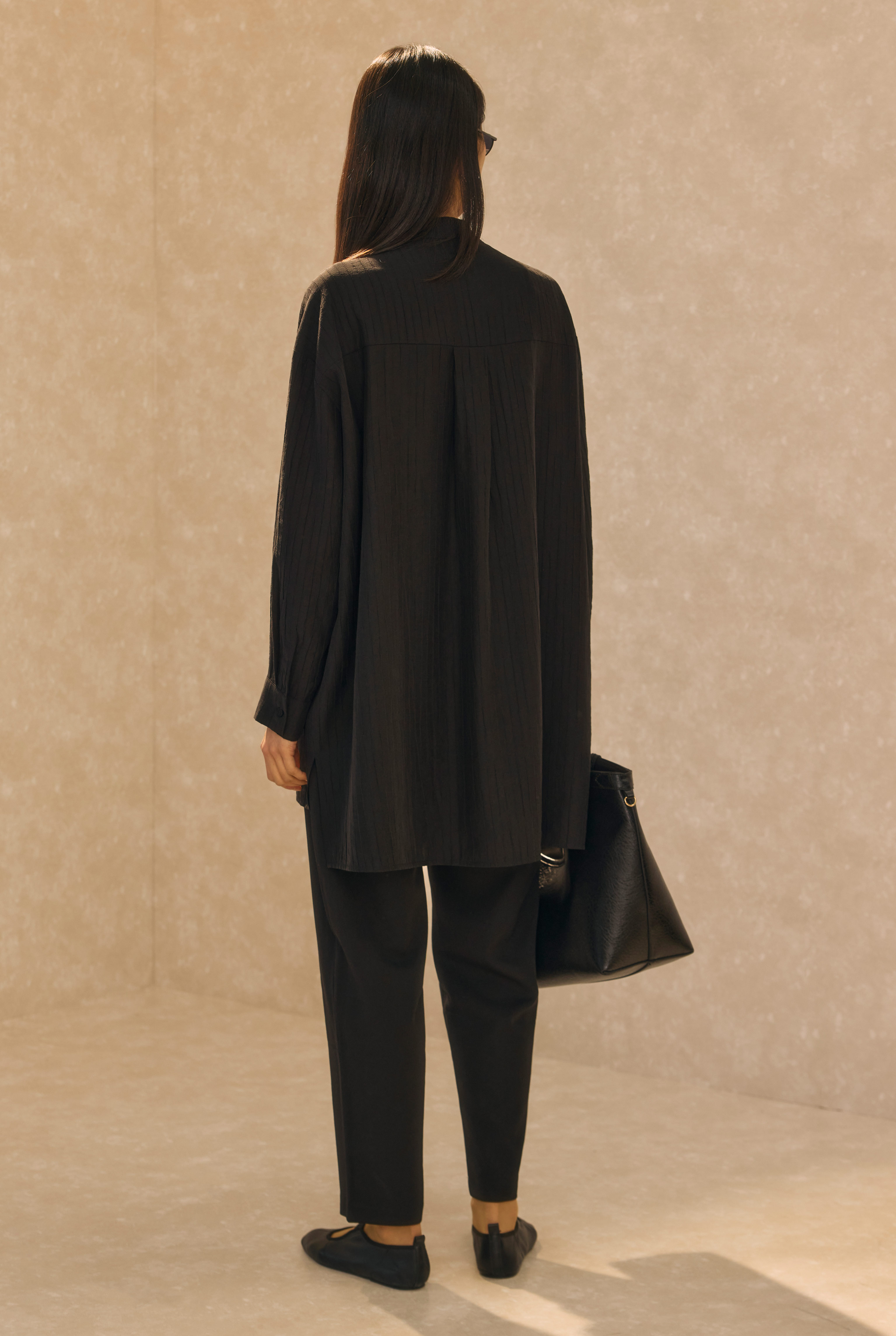 Welt Pocket Detail Shirt Black - 5