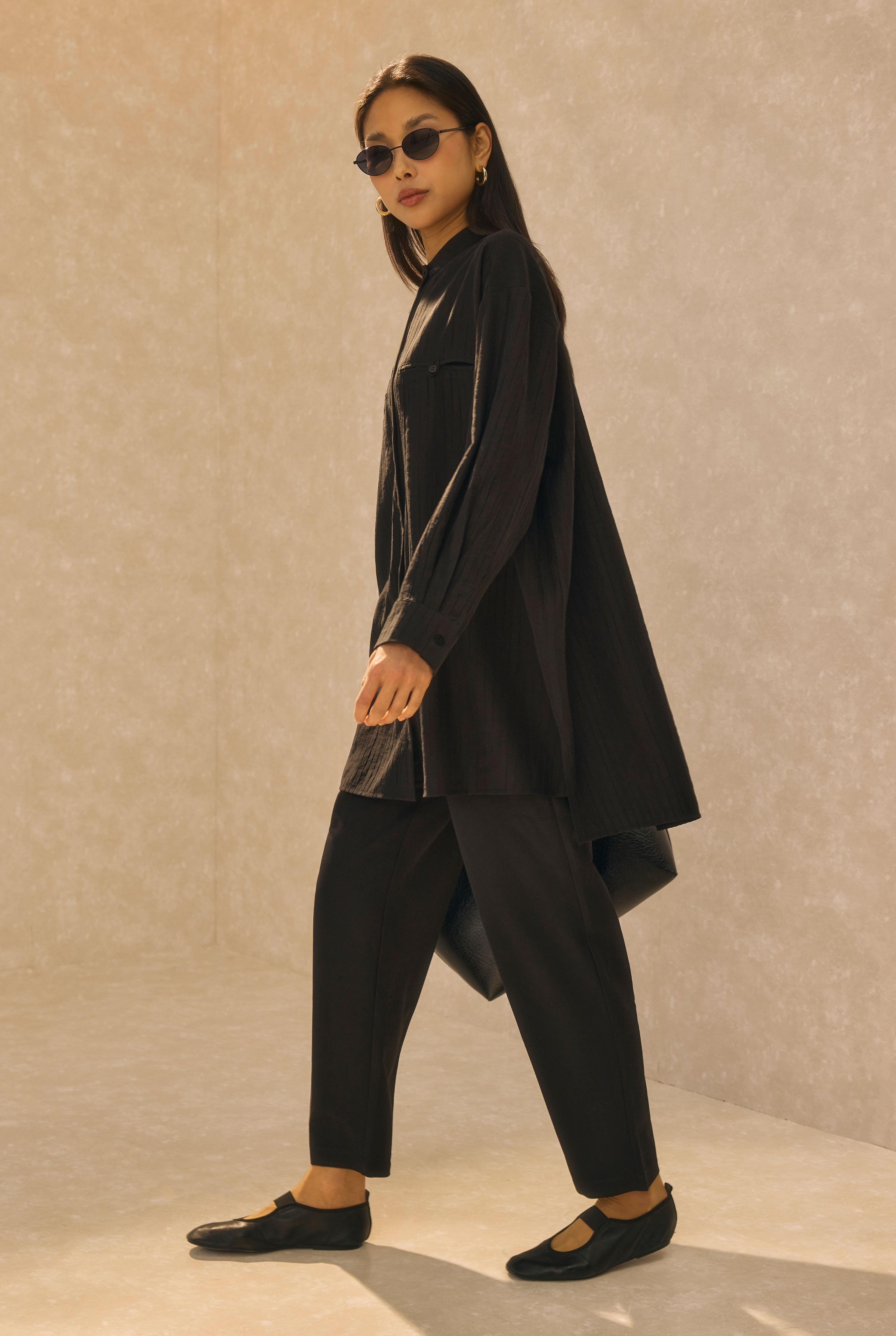 Welt Pocket Detail Shirt Black - 4