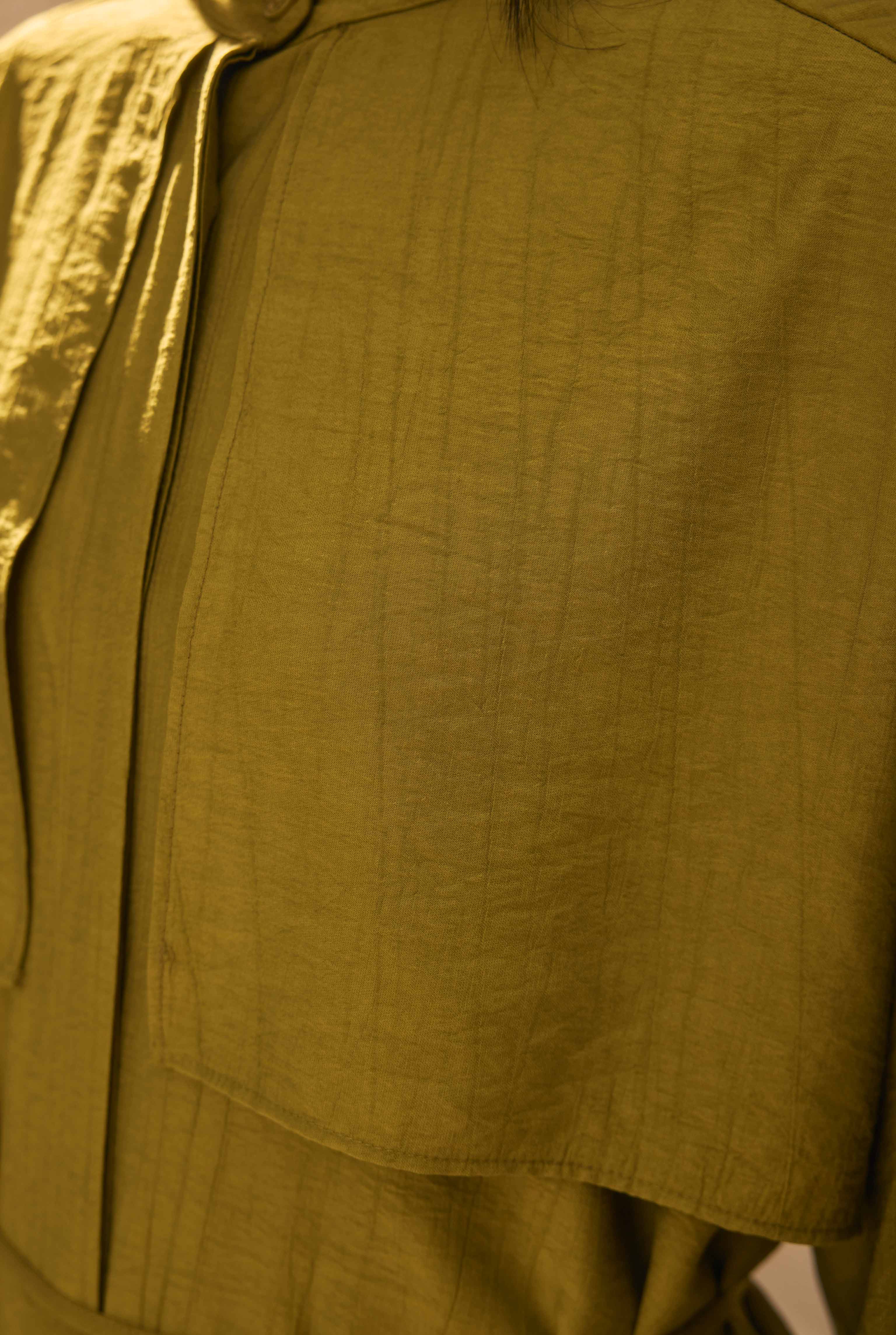 Dress With Apron Olive - 4