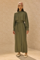 Dress With Apron Forest Green 