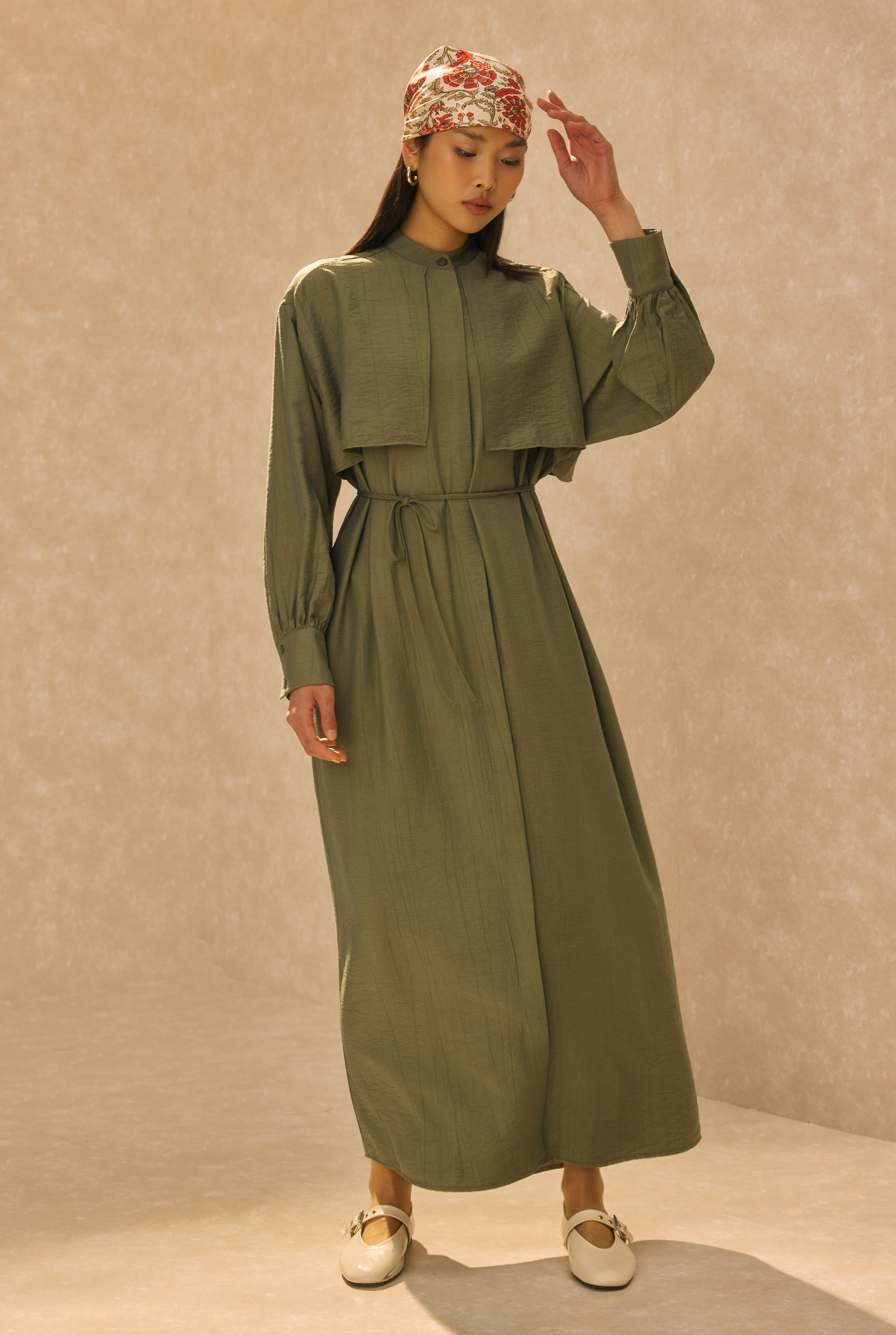Dress With Apron Forest Green - 2