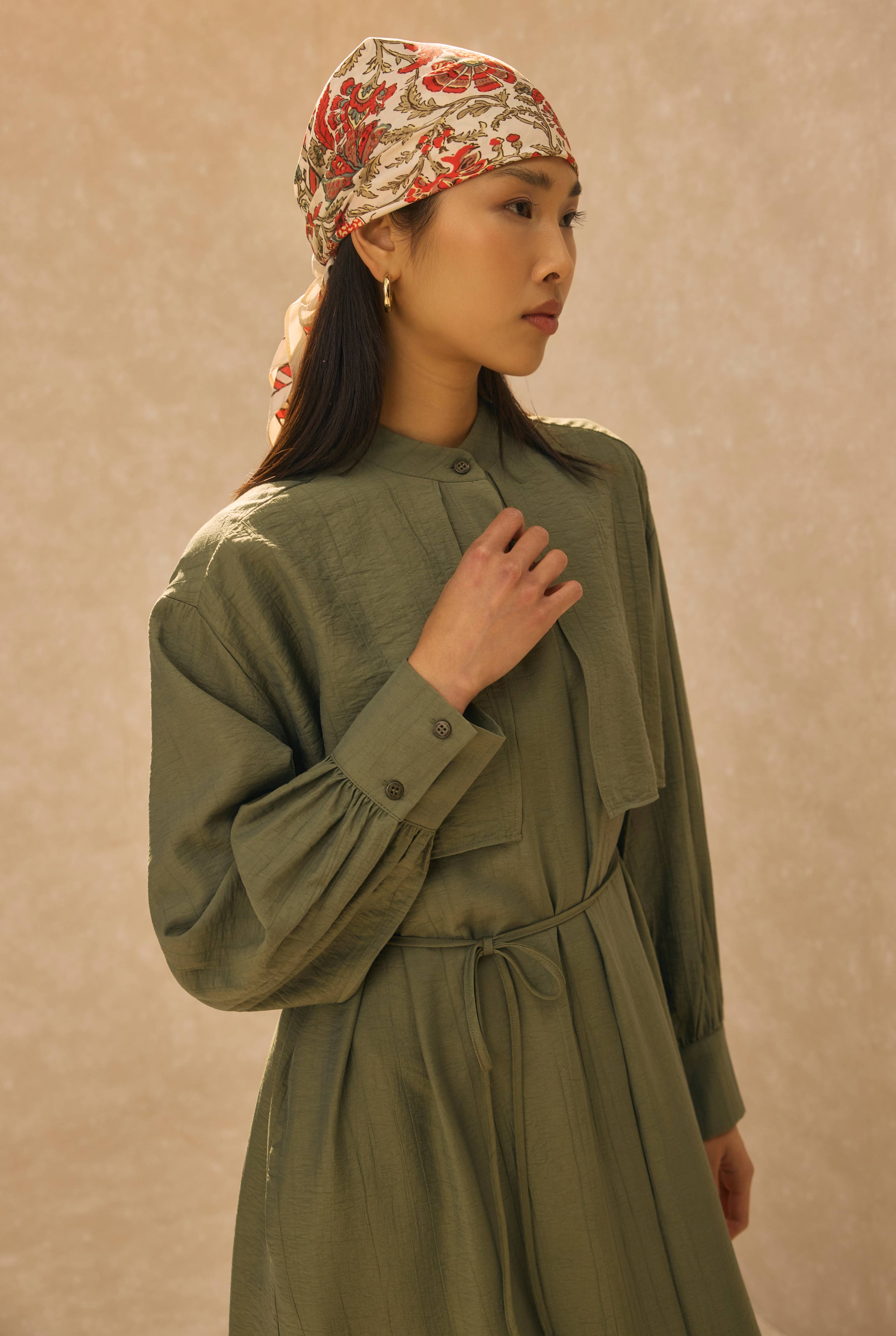 Dress With Apron Forest Green - 4