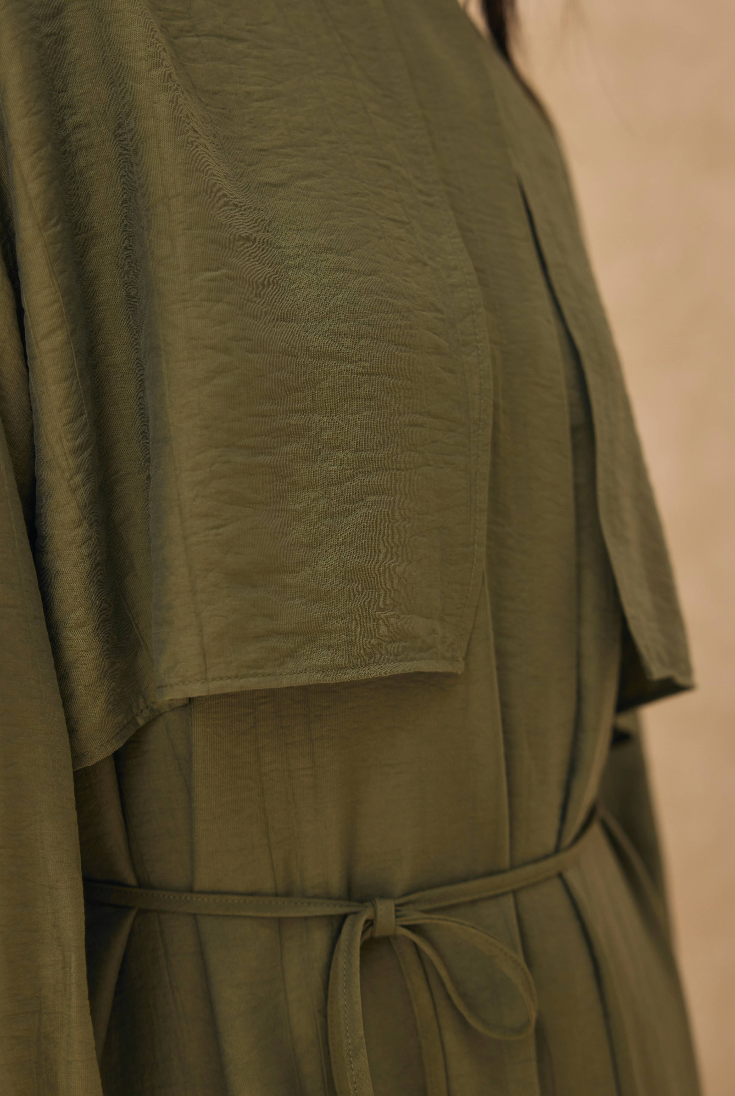 Dress With Apron Forest Green - 5