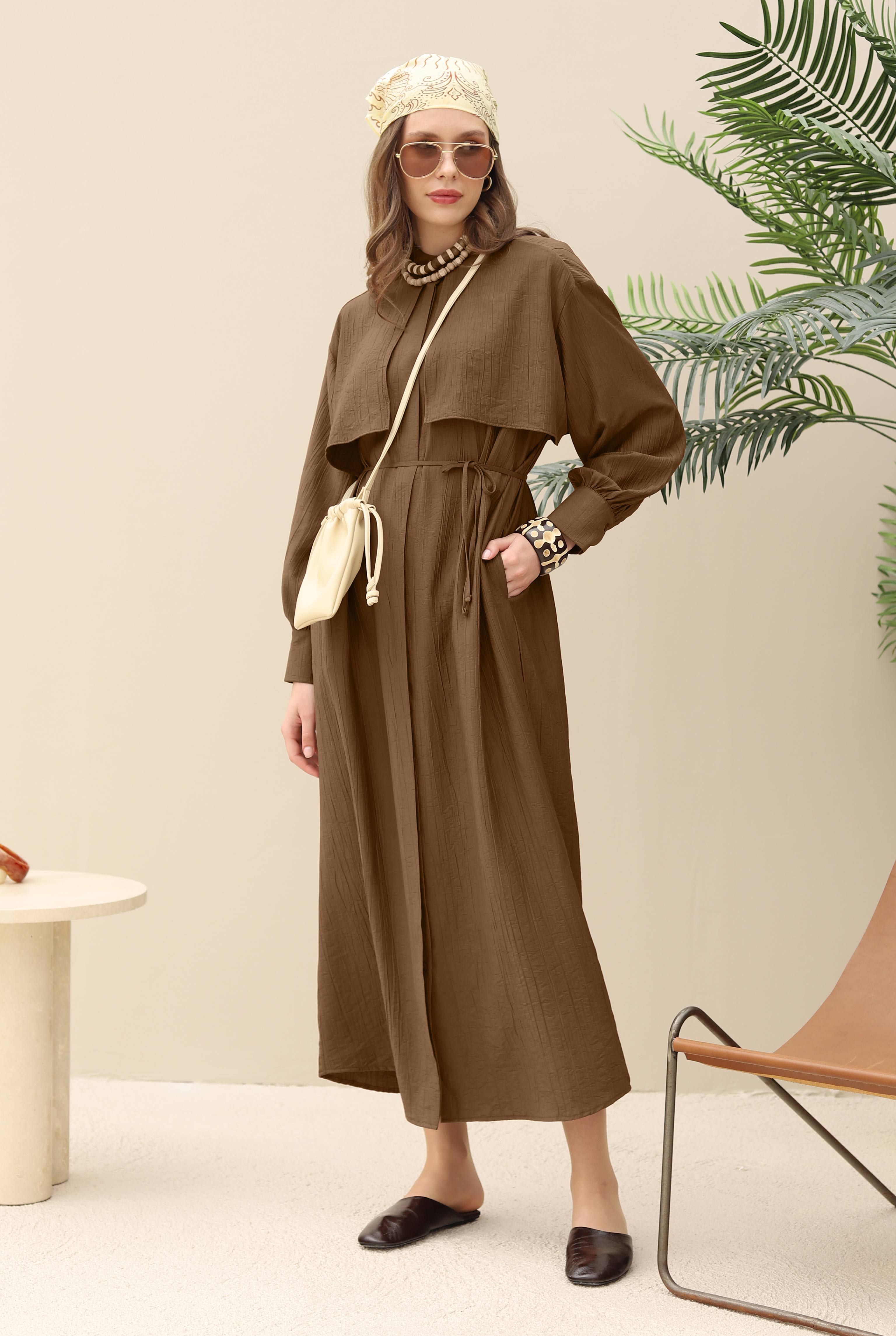 Dress With Apron Hazelnut - 6