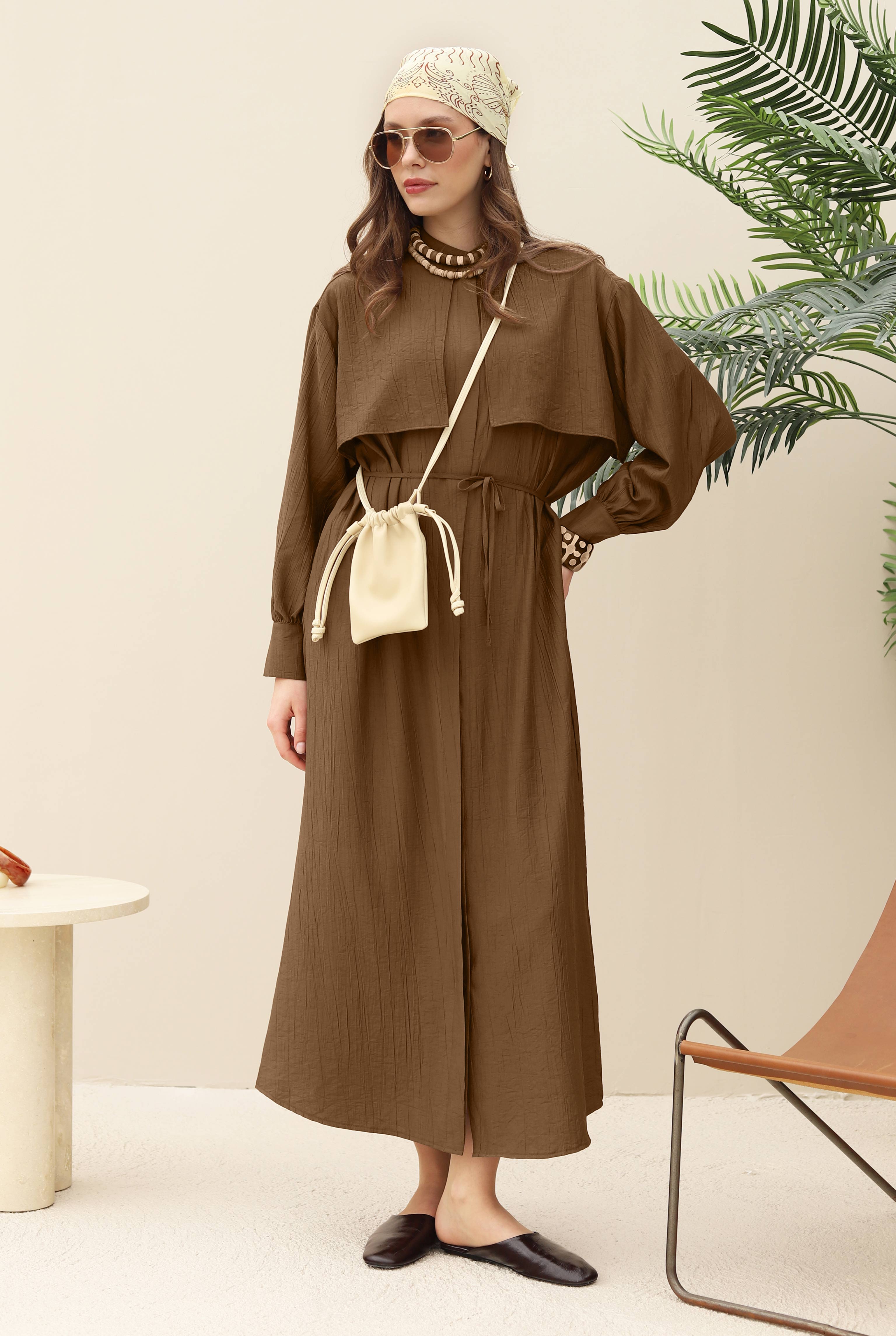 Dress With Apron Hazelnut - 7