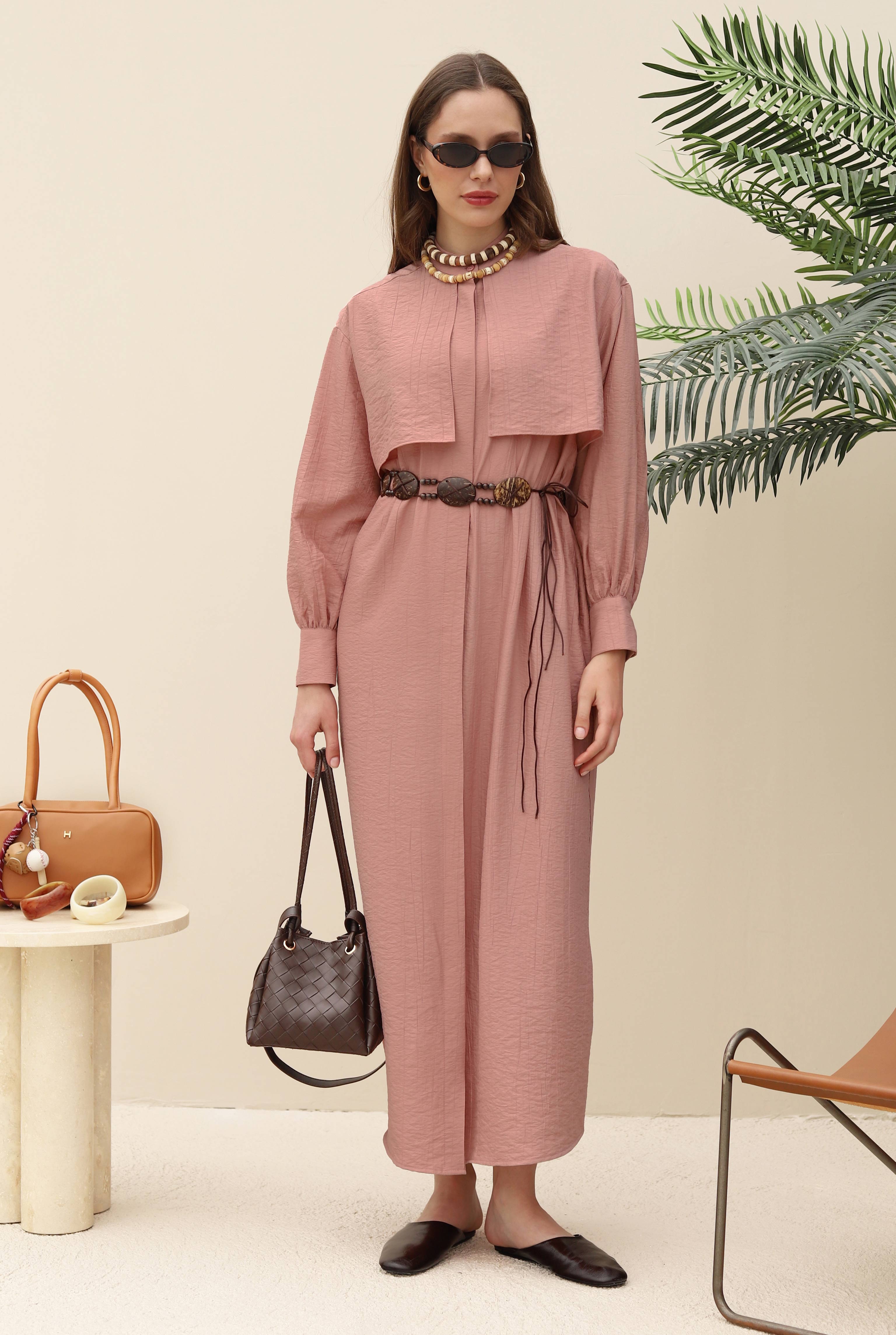 Dress With Apron Light Rose - 6