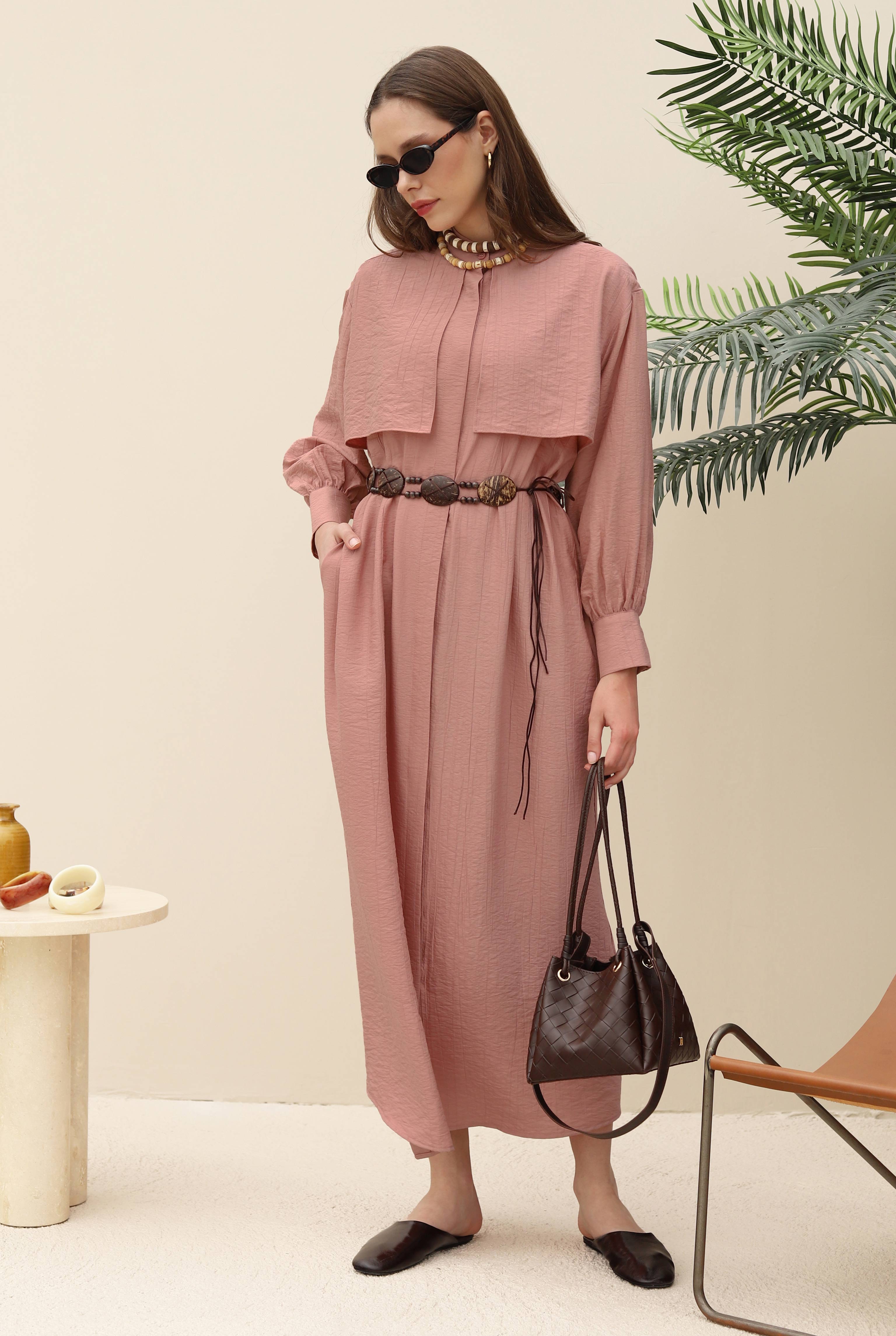 Dress With Apron Light Rose - 7