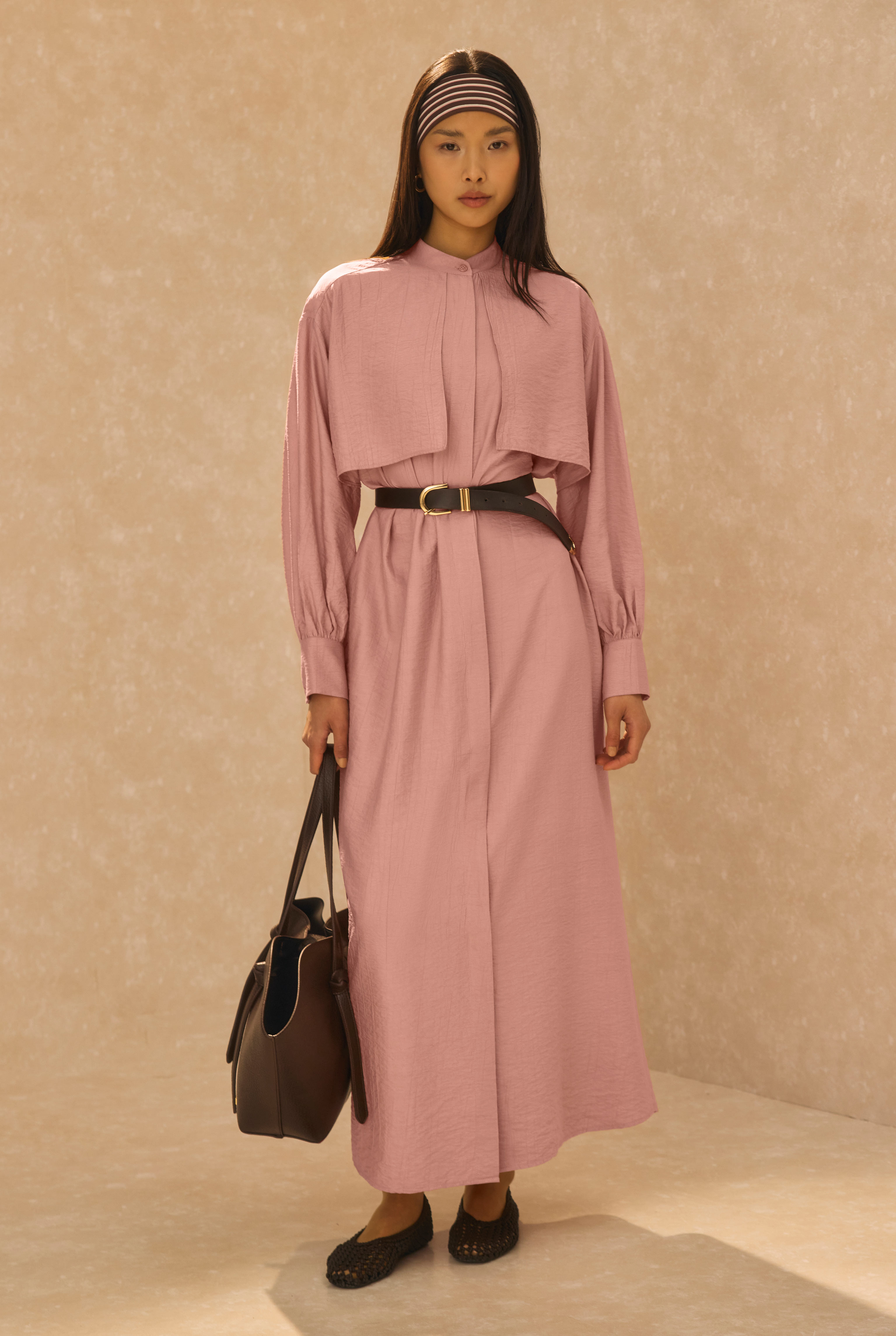 Dress With Apron Light Rose - 1