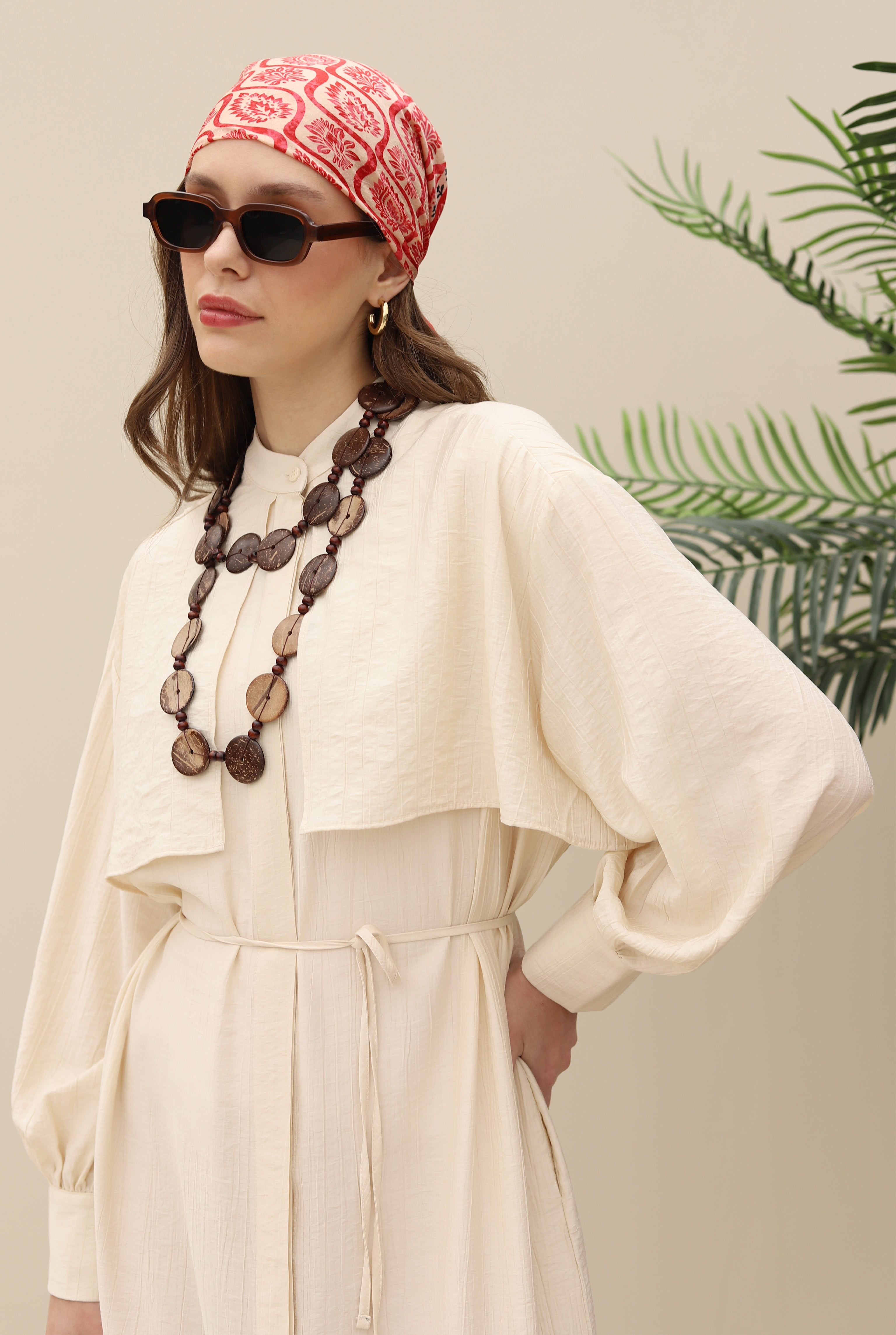 Dress With Apron Bone - 11