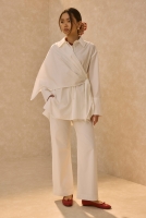 Poplin Set With Matching Scarf Ecru 