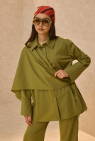Poplin Set With Matching Scarf Avocado 