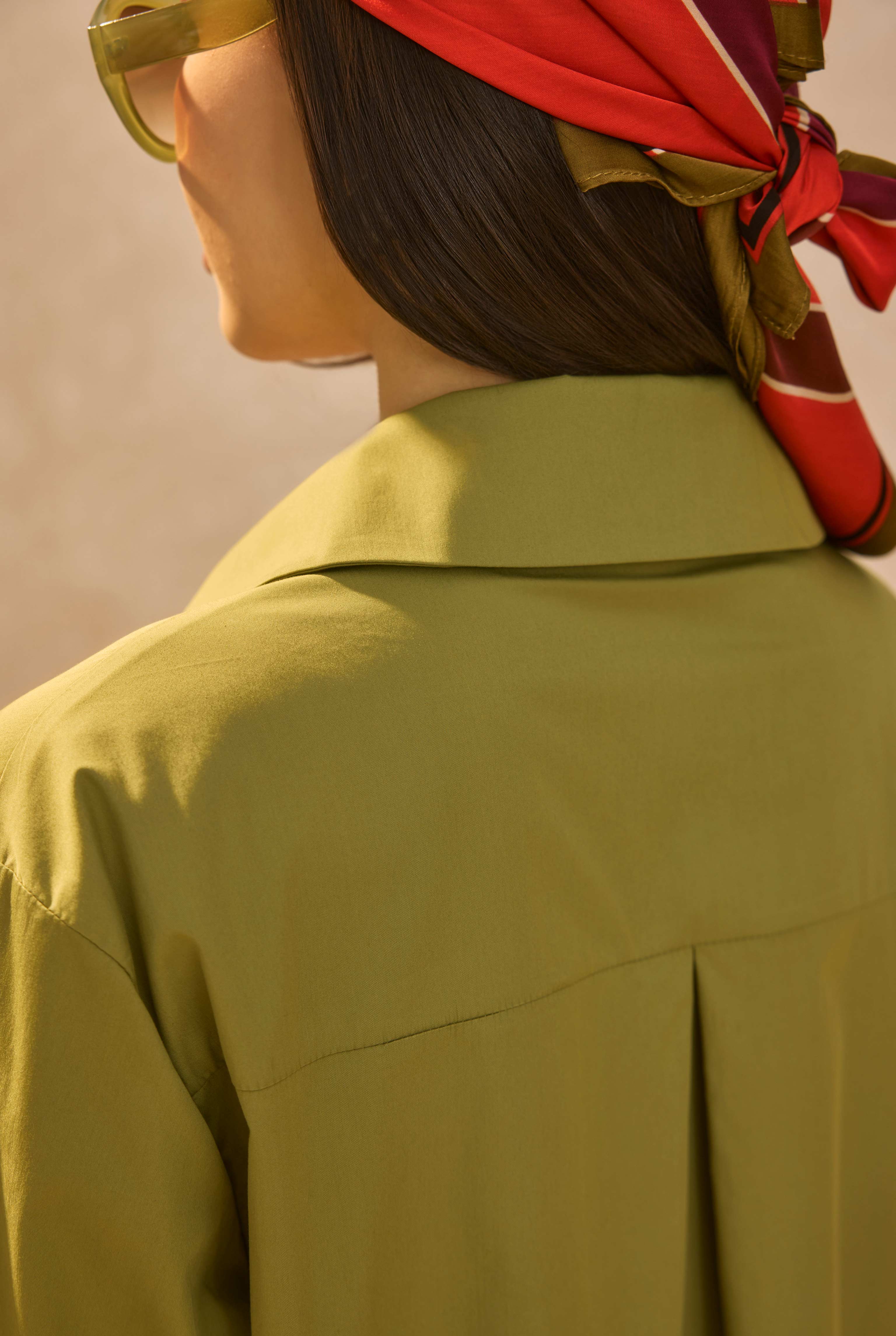 Poplin Set With Matching Scarf Avocado - 6