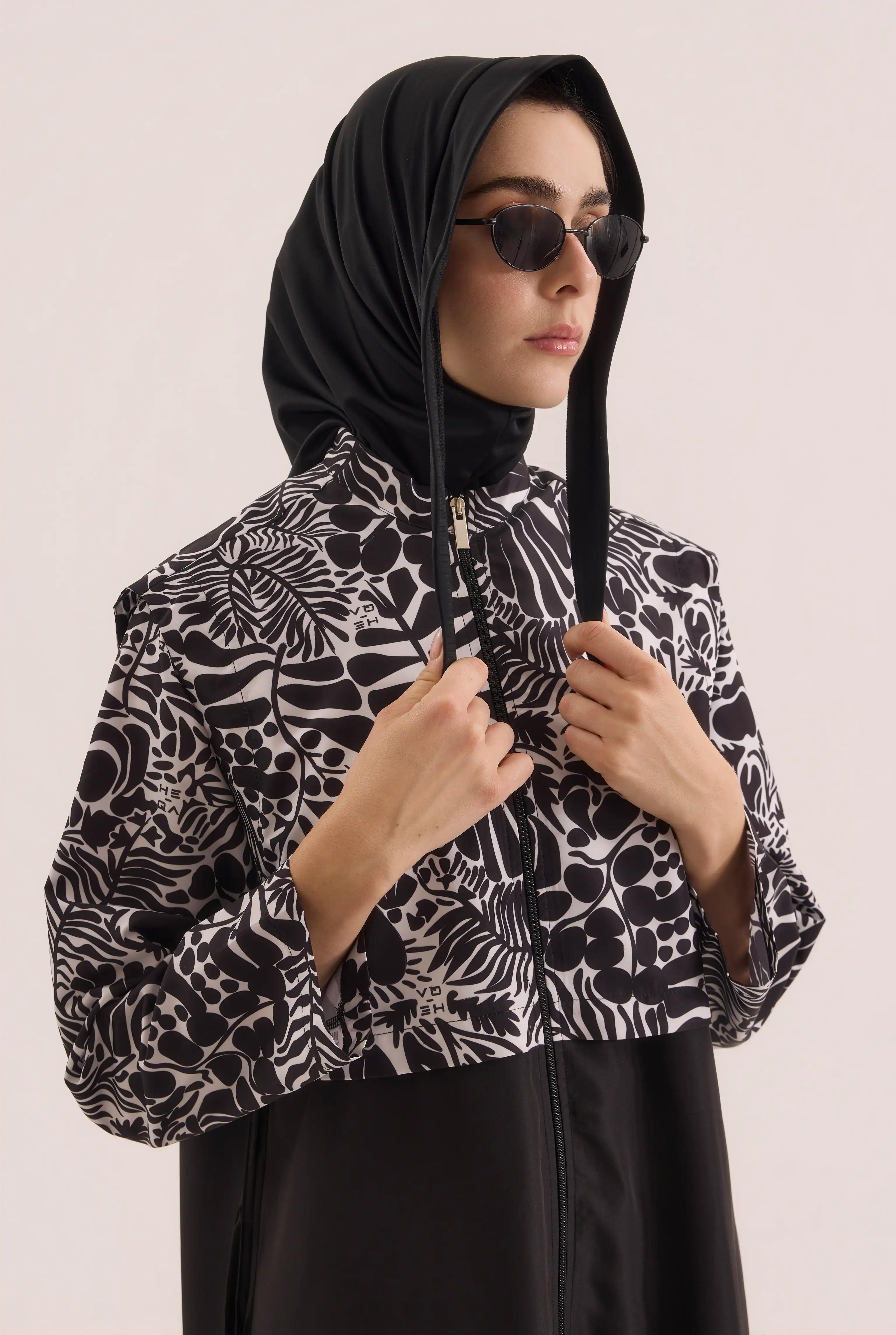 Patterned Swimming Cap Black - 3