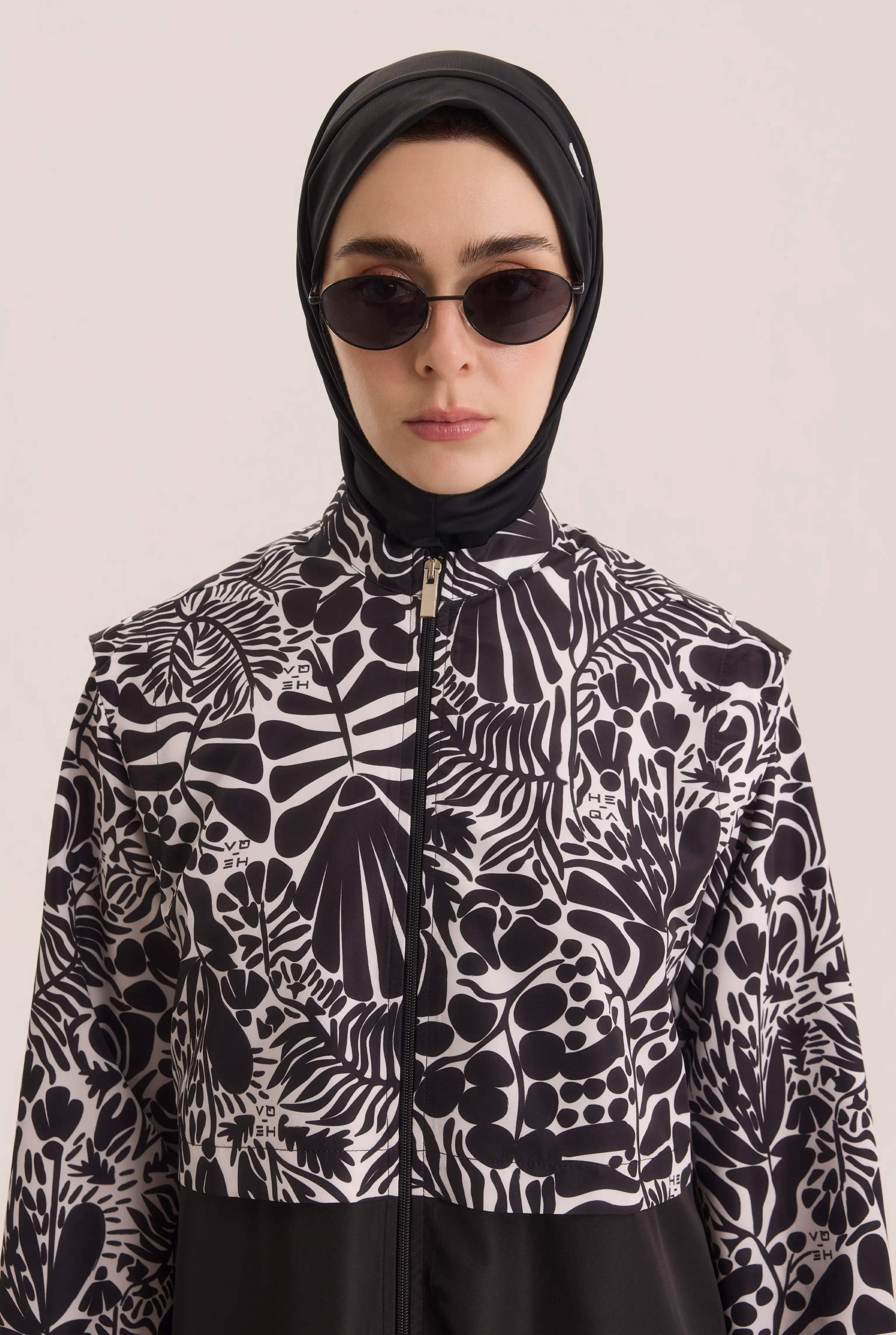 Patterned Swimming Cap Black - 2