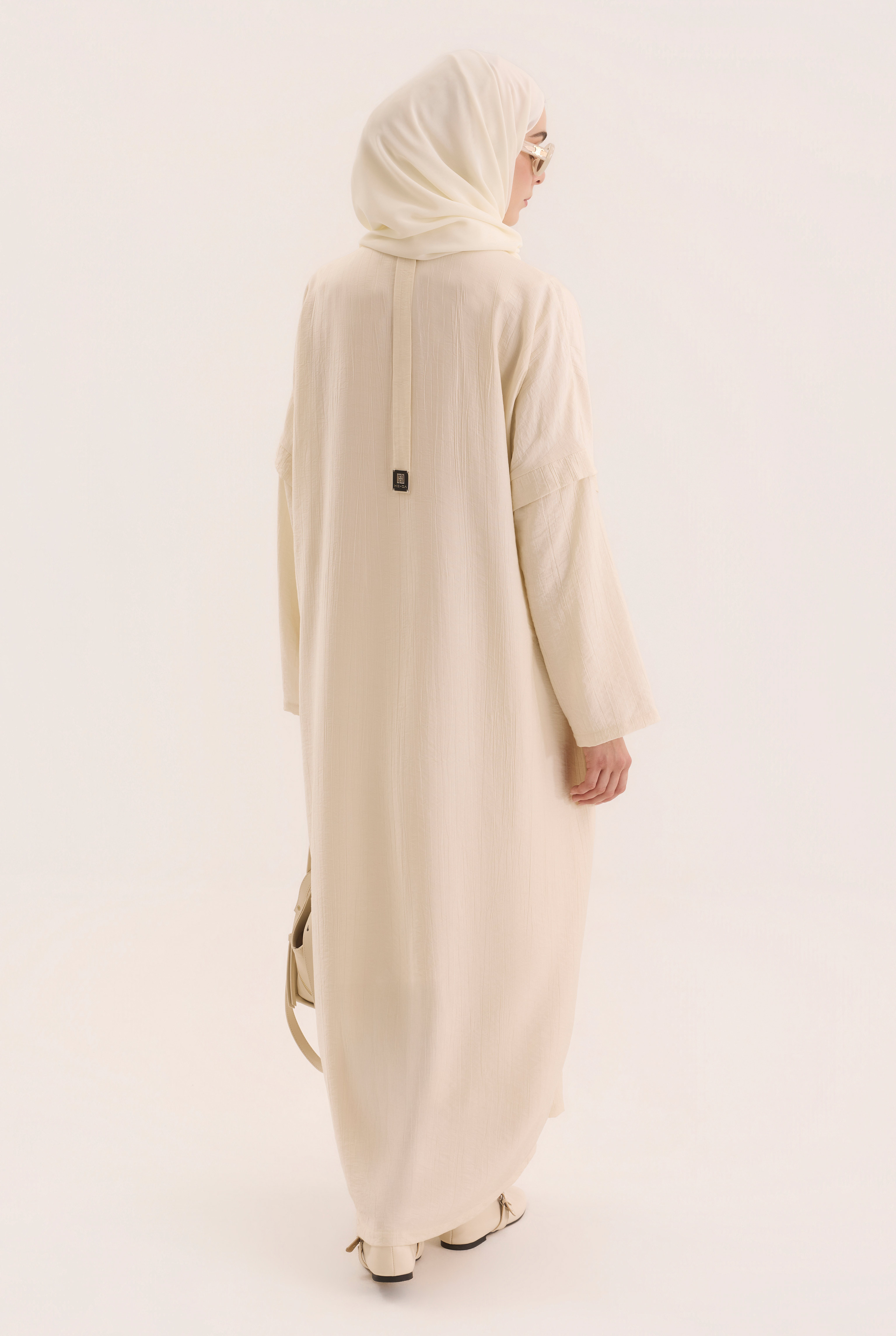Aller Detailed Abaya Bone - 7