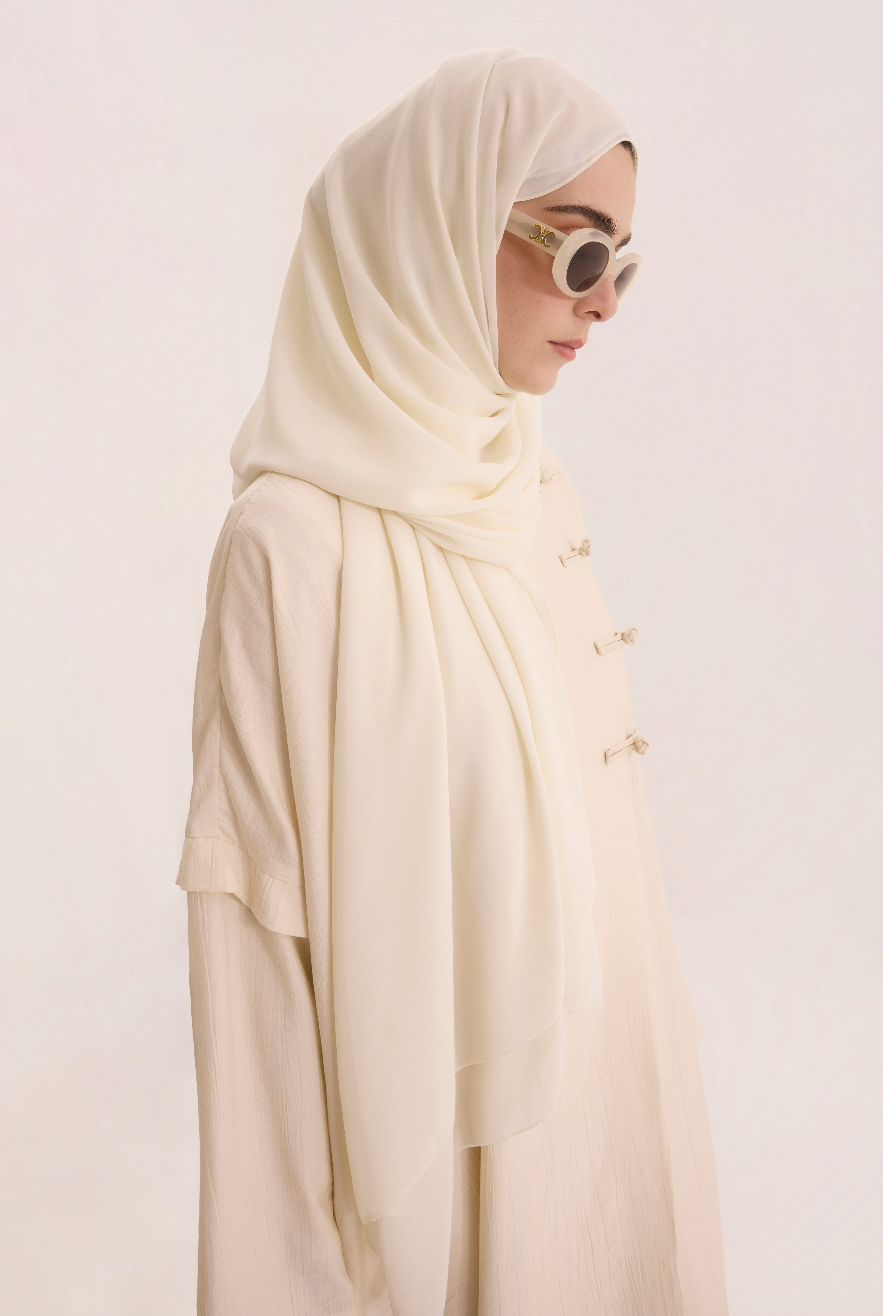Aller Detailed Abaya Bone - 3