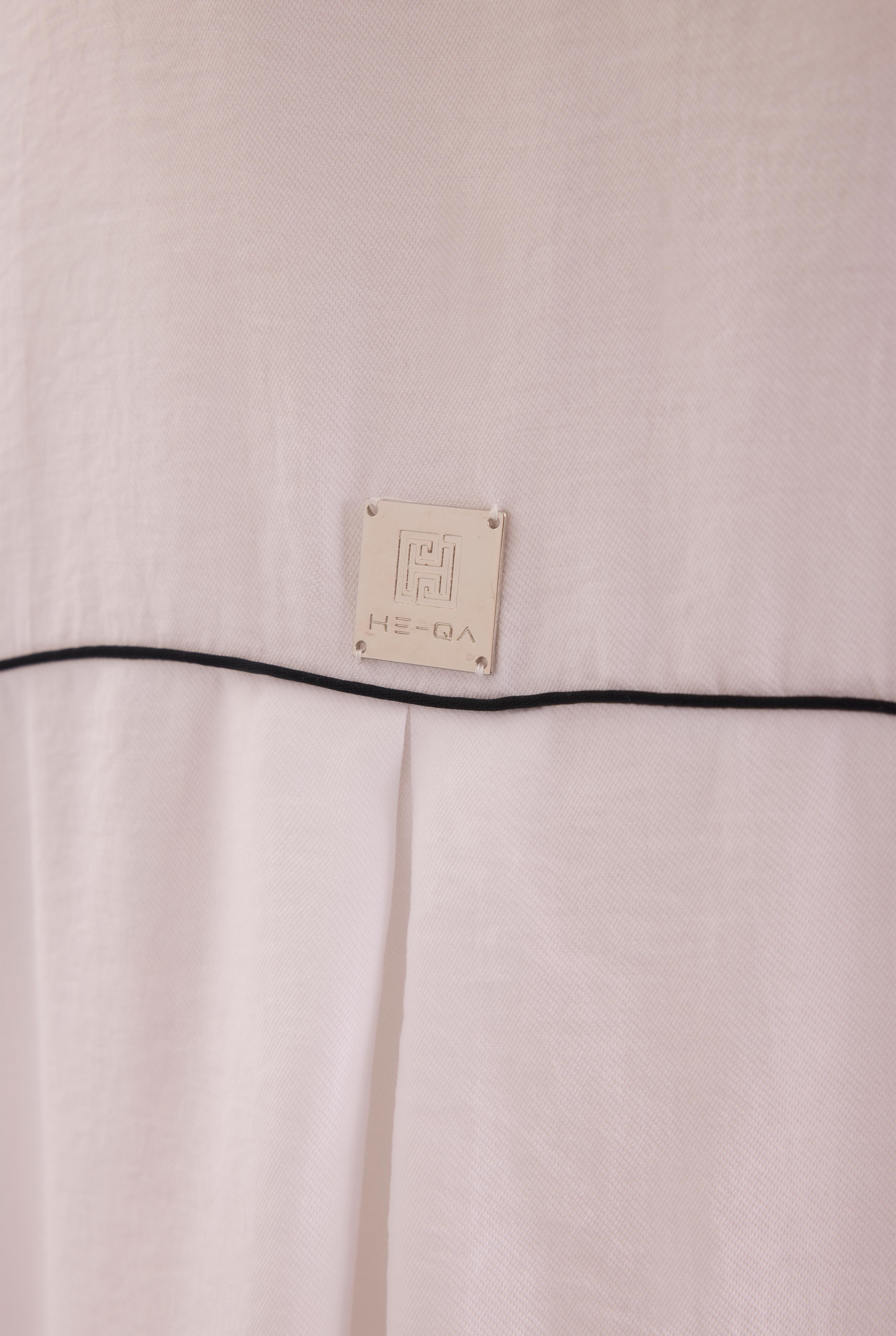 Piping Detailed Abaya White - 8