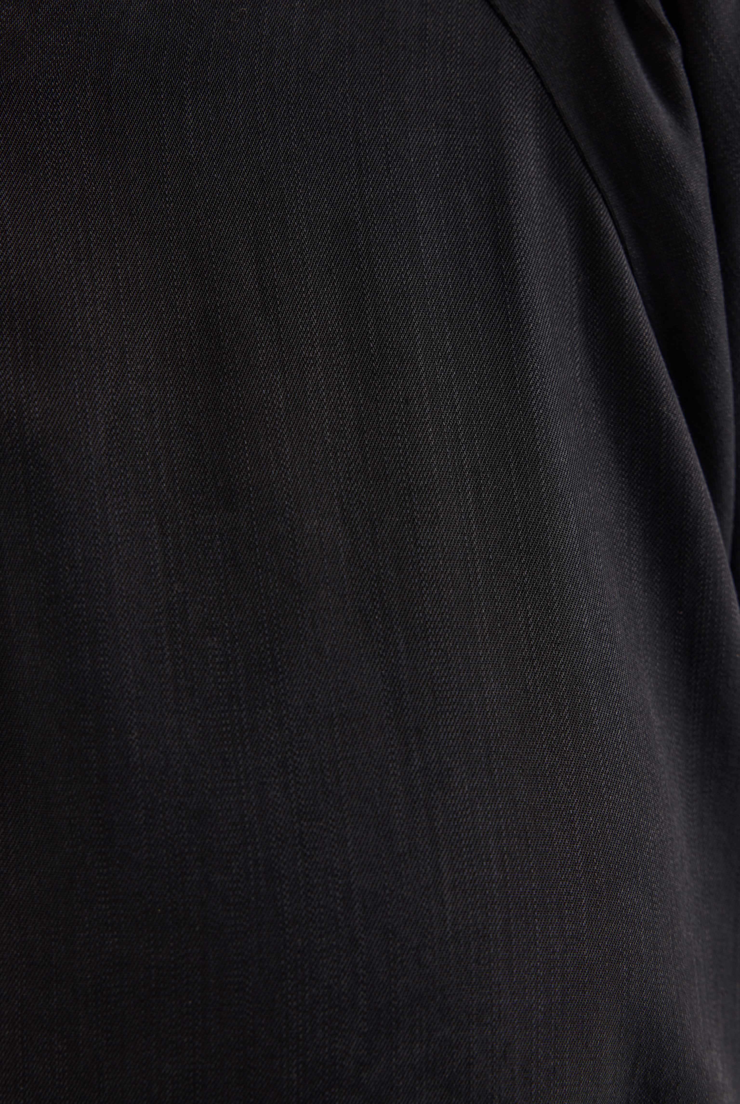 Shoulder Ruched Lyocell Abaya Black - 5