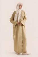 Piping Detailed Abaya Honey 