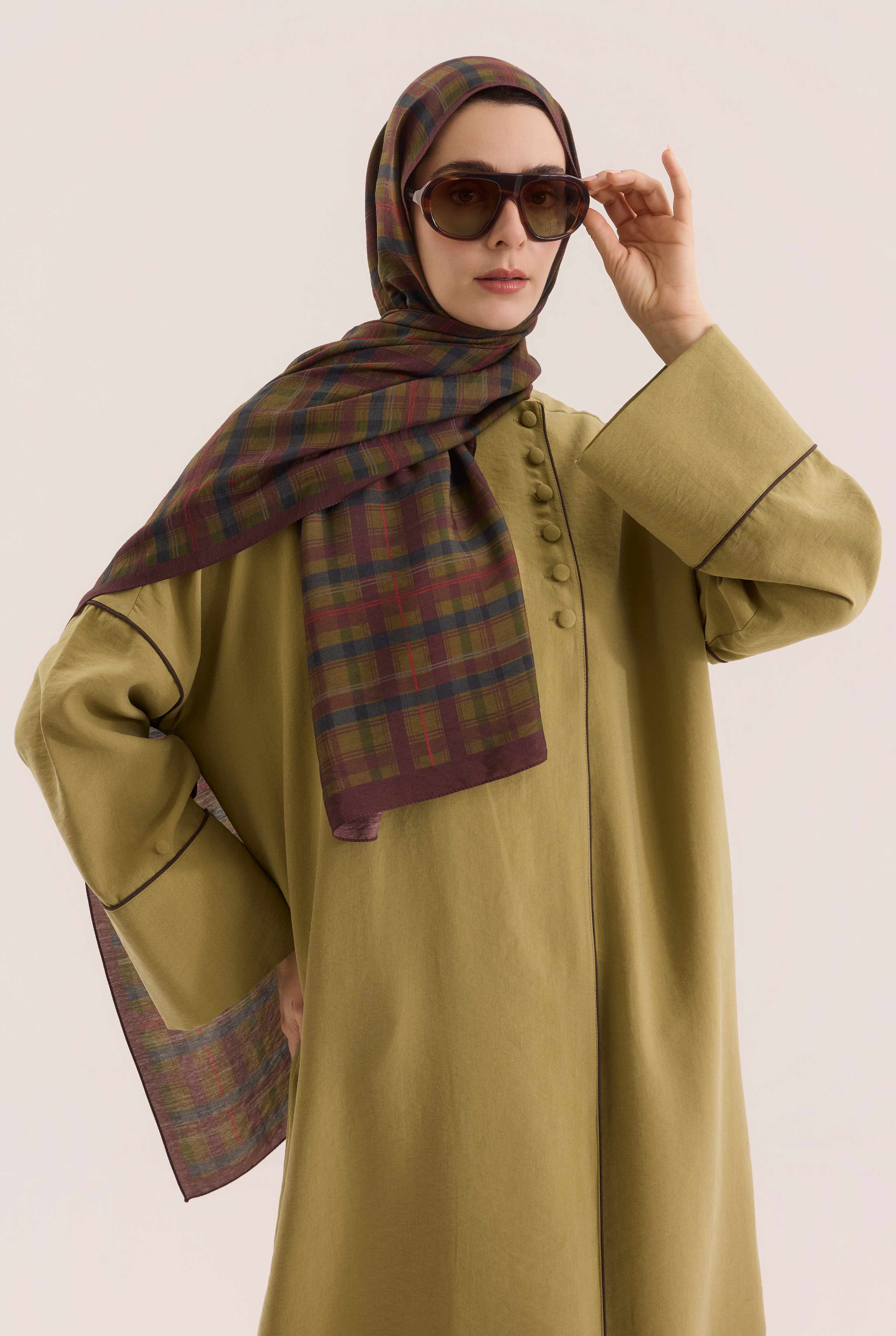 Pera Plaid Shawl Multicolored - HE-QA