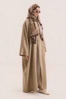 Chinese Button Abaya Mink 