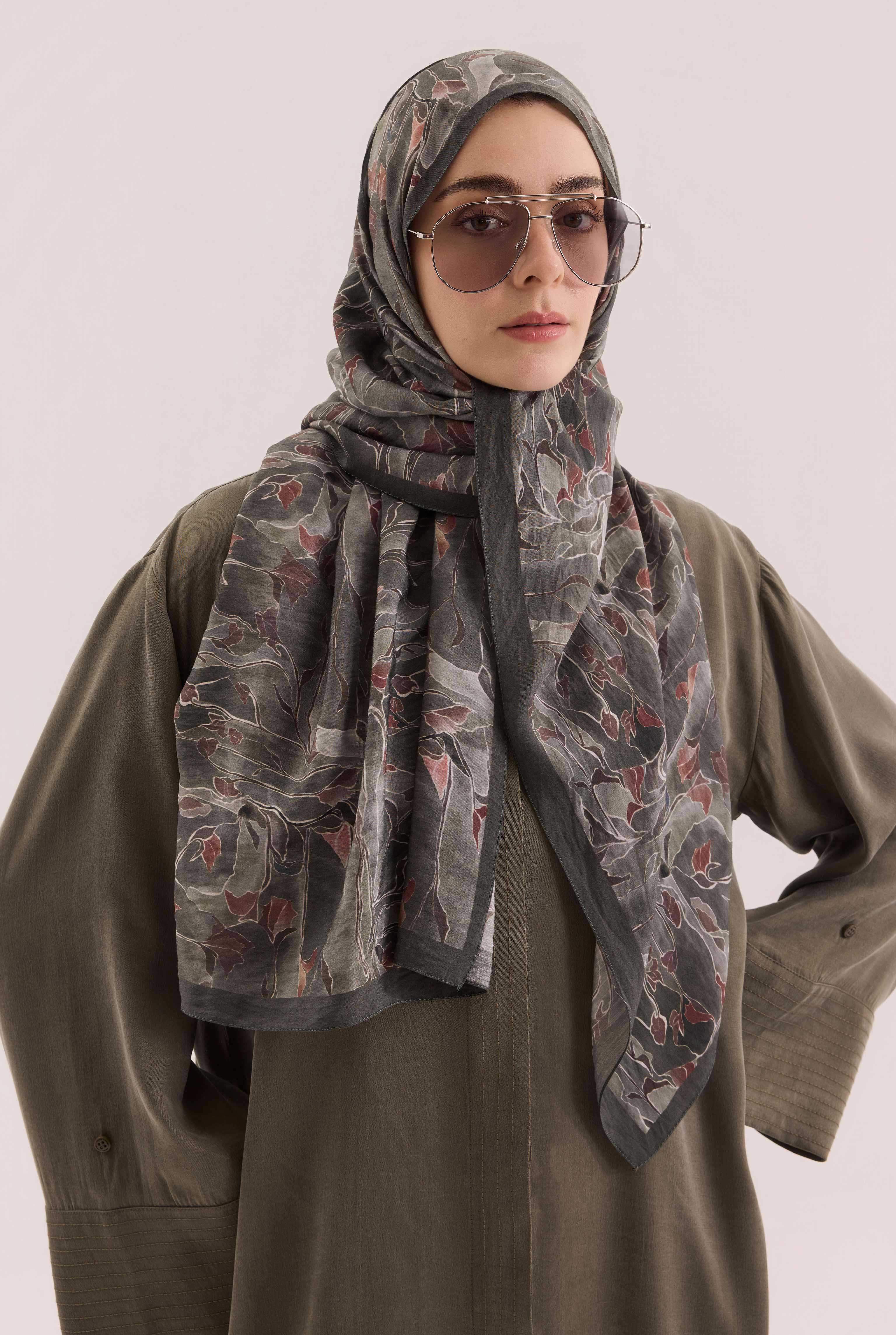 Frame Bloom Shawl Green - 1