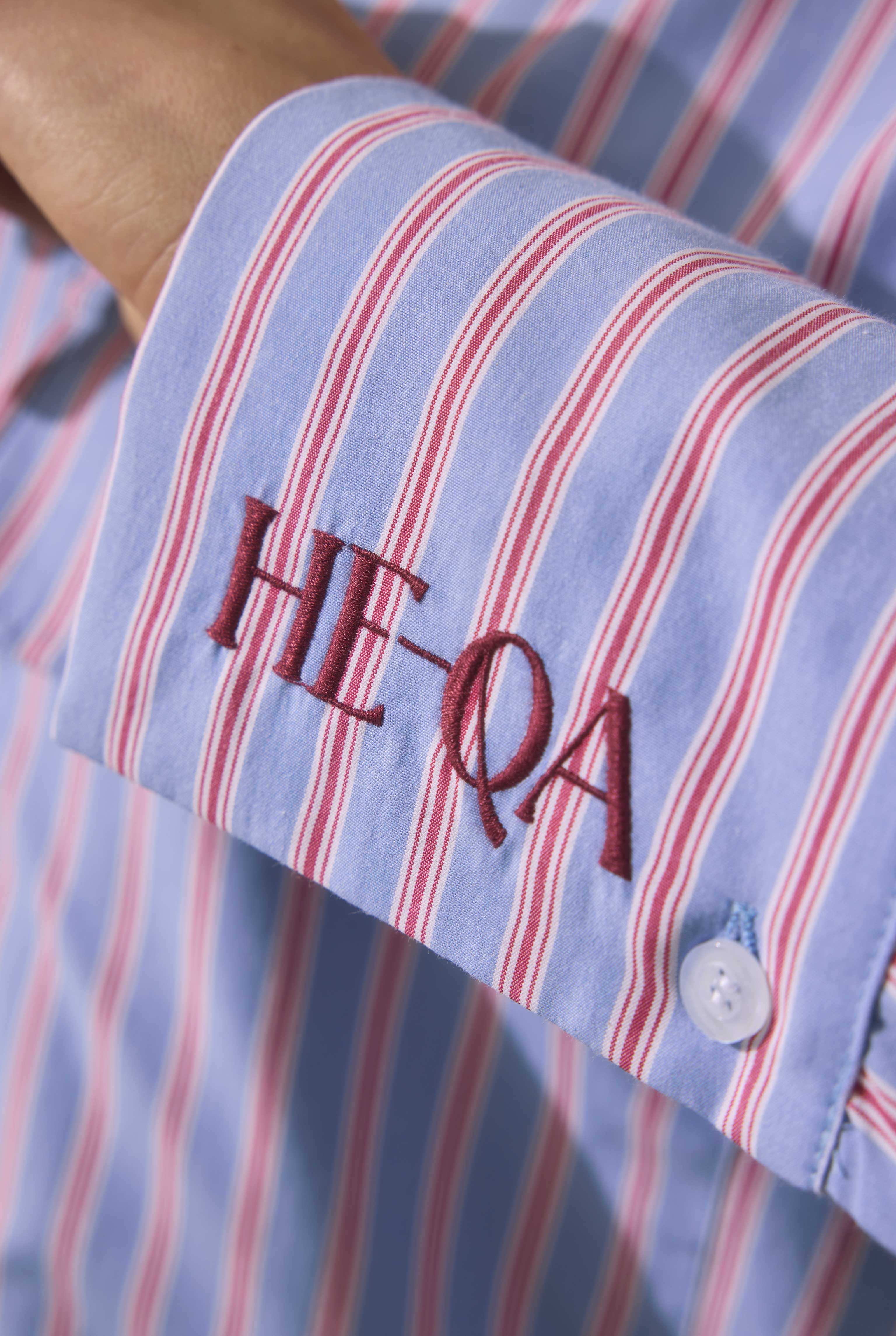Back Detailed Striped Shirt Red - 3