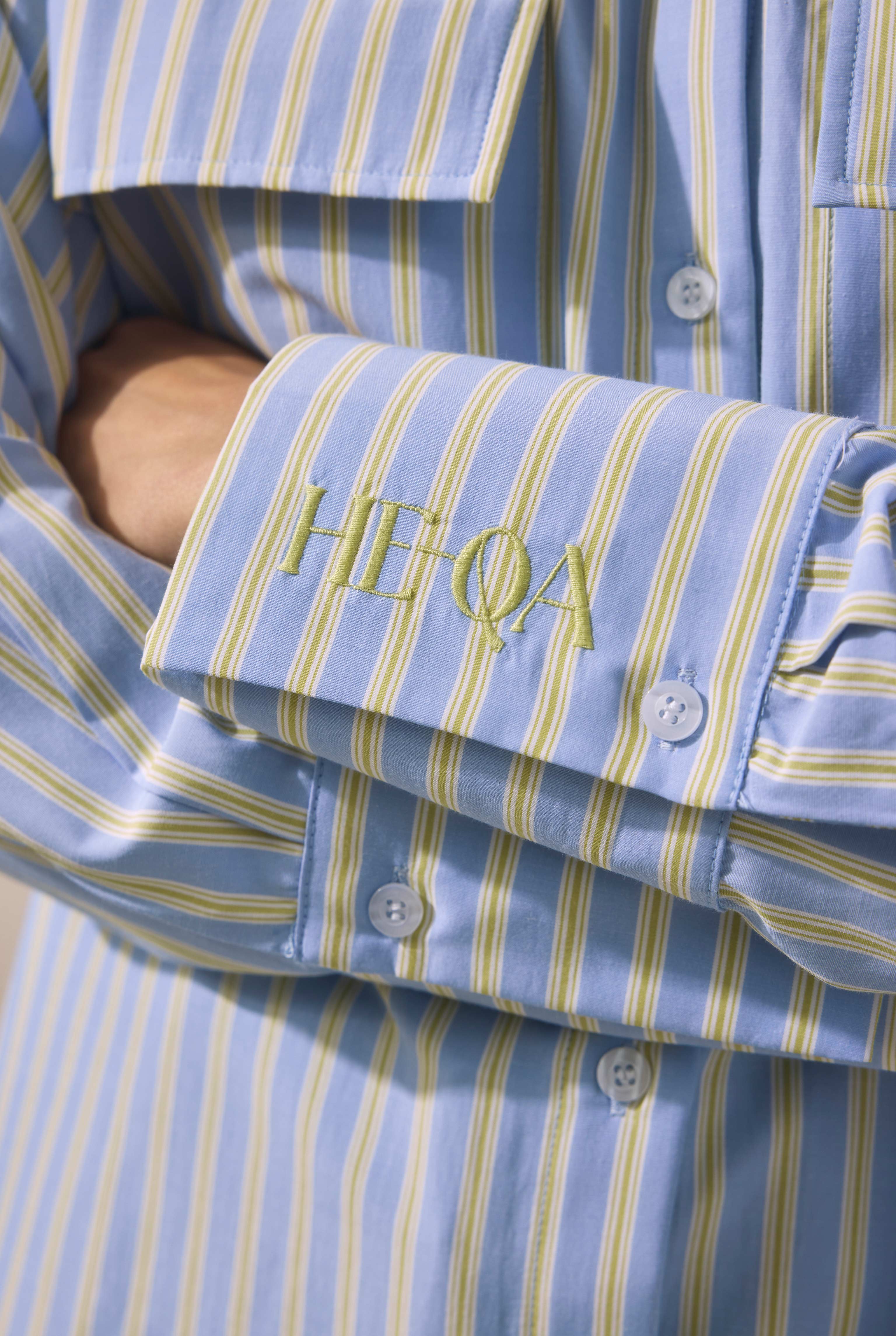 Back Detailed Striped Shirt Yellow - 6