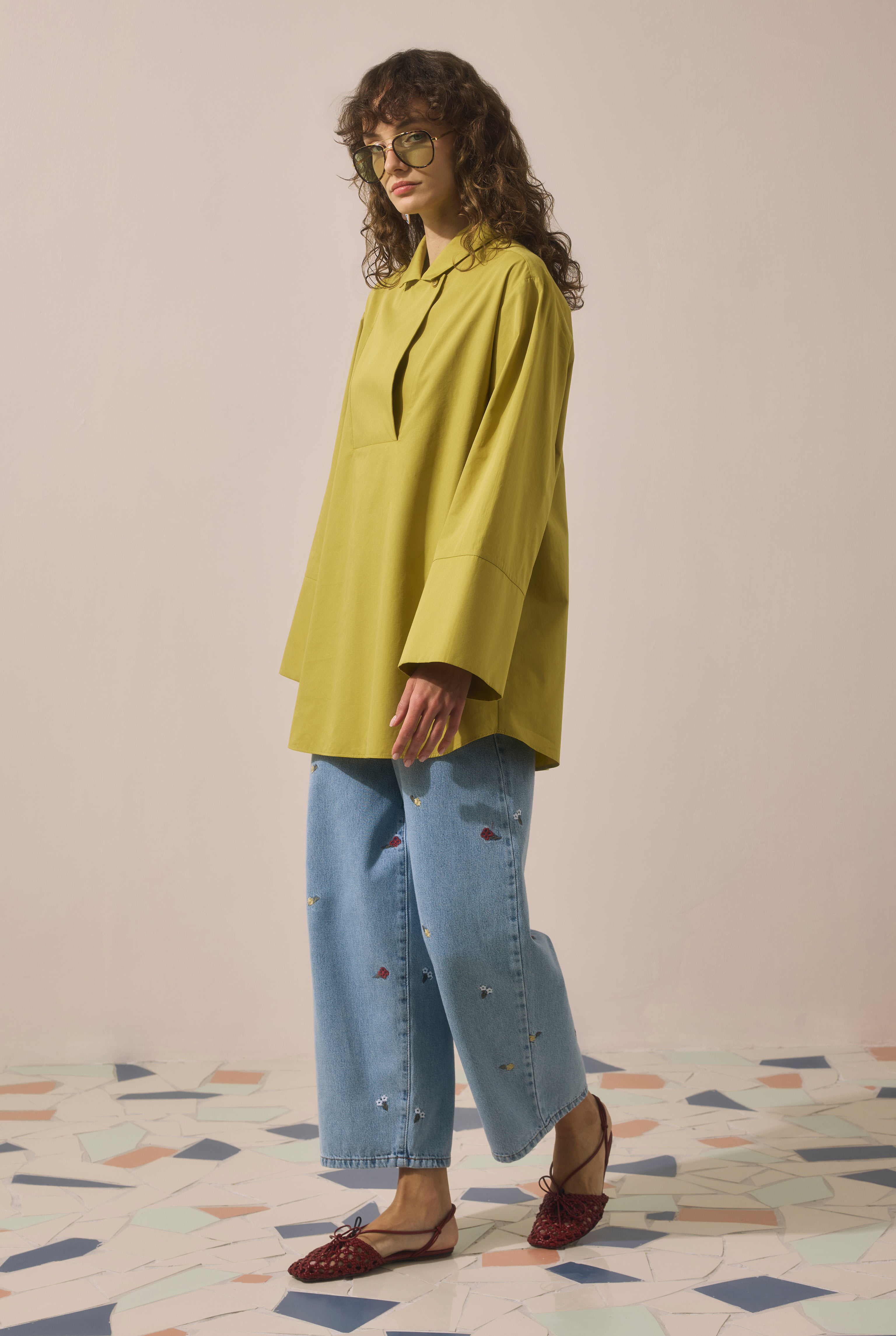 Double-Breasted Tunic Saffron Yellow - 3