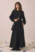 Pintuck Detail Dress Black 