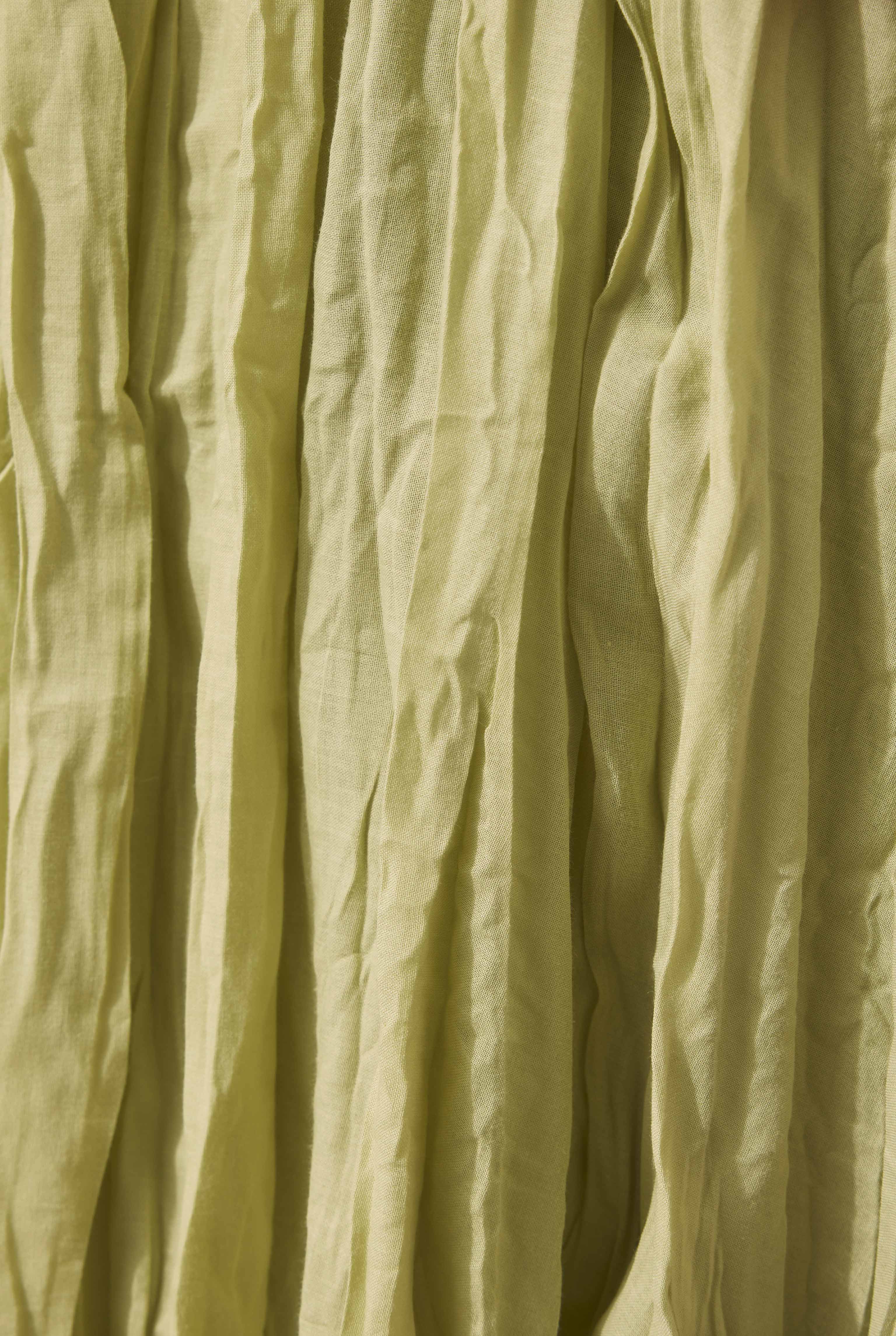 Wrinkled Voile Skirt Sage Green - 4