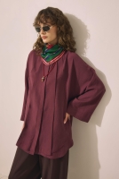 Pleat Detailed Shirt Damson 