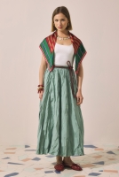 Colorful Crinkled Skirt Mint 