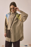Raglan Sleeve Modal Shirt Light Mink 