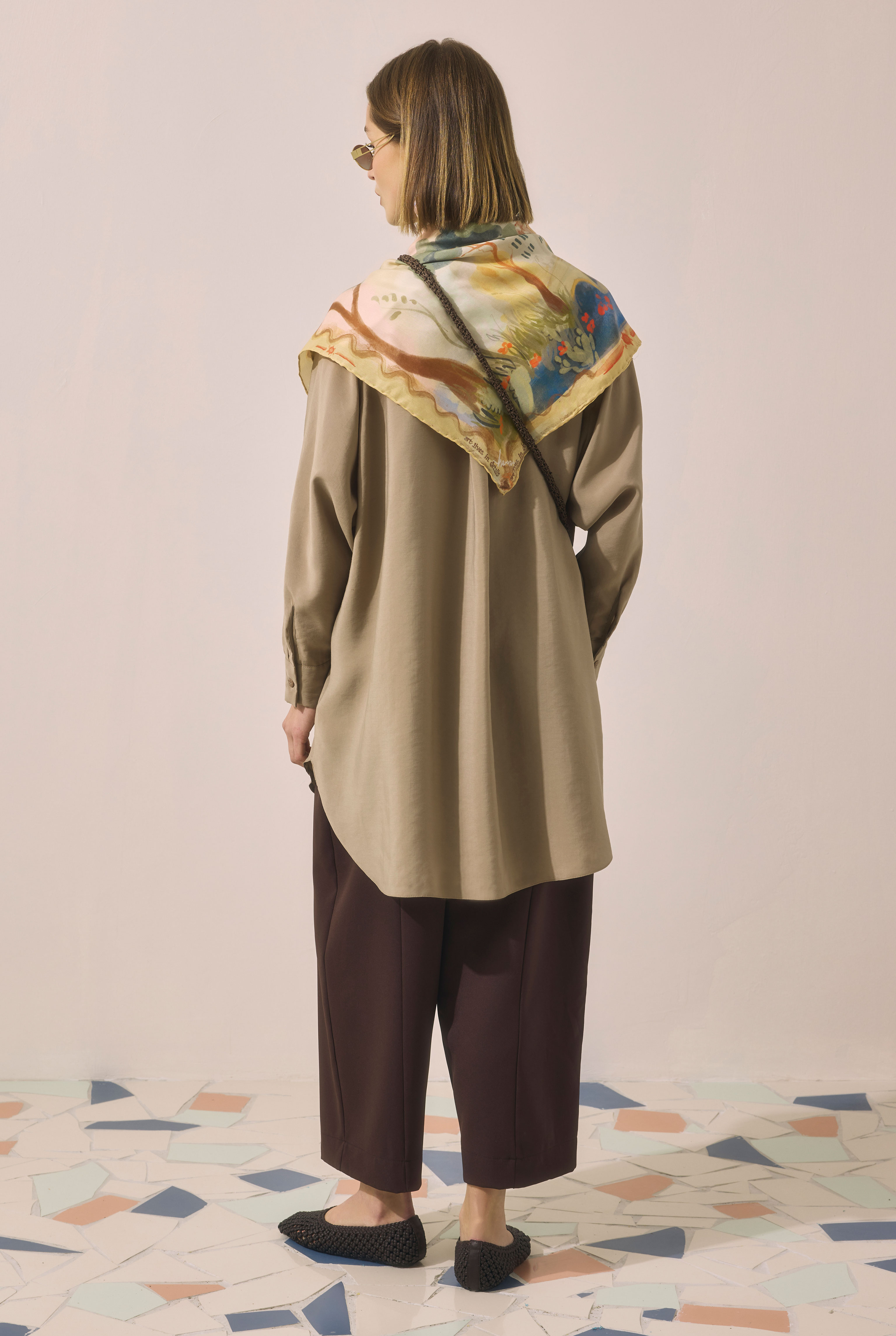 Raglan Sleeve Modal Shirt Light Mink - 4