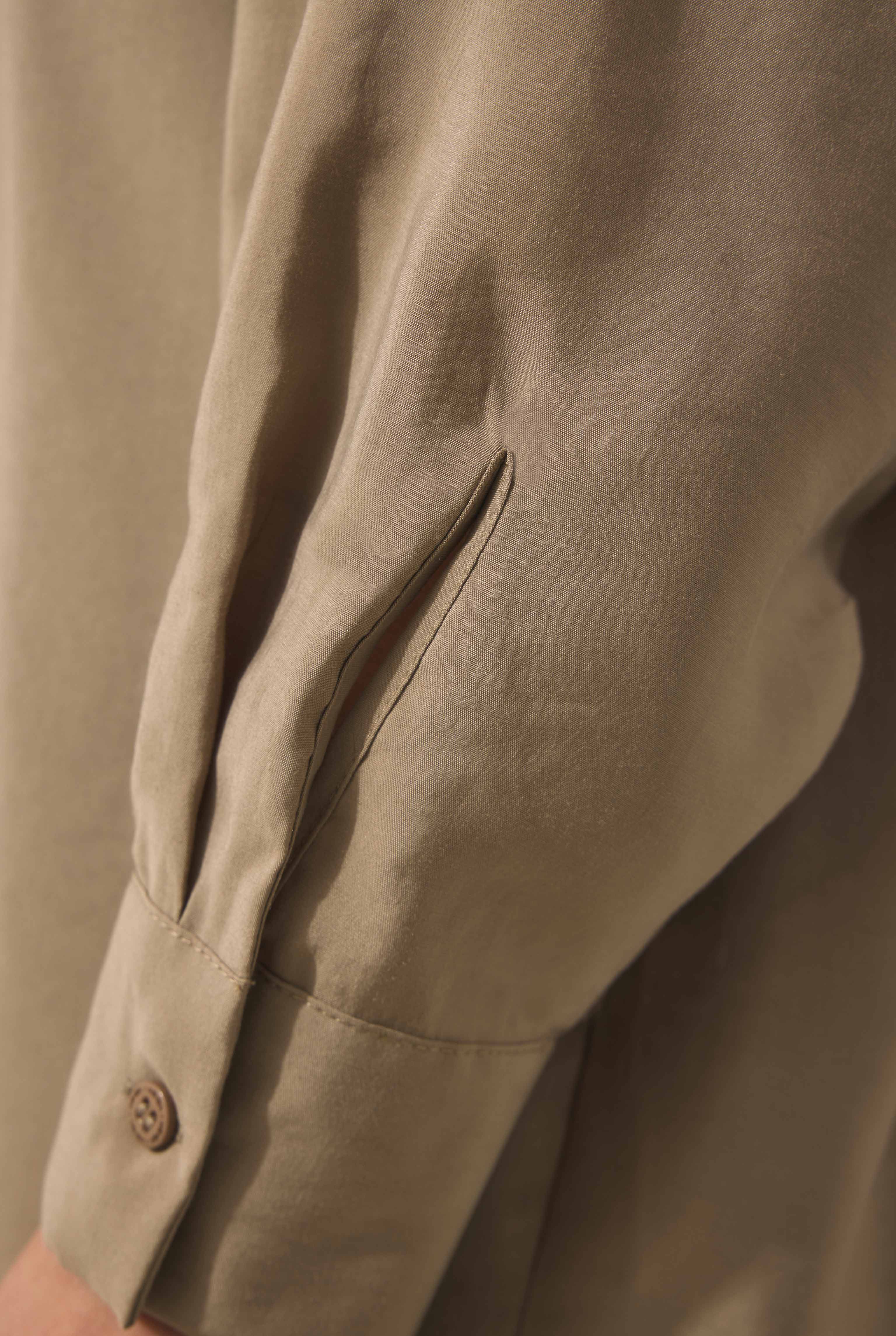 Raglan Sleeve Modal Shirt Light Mink - 5