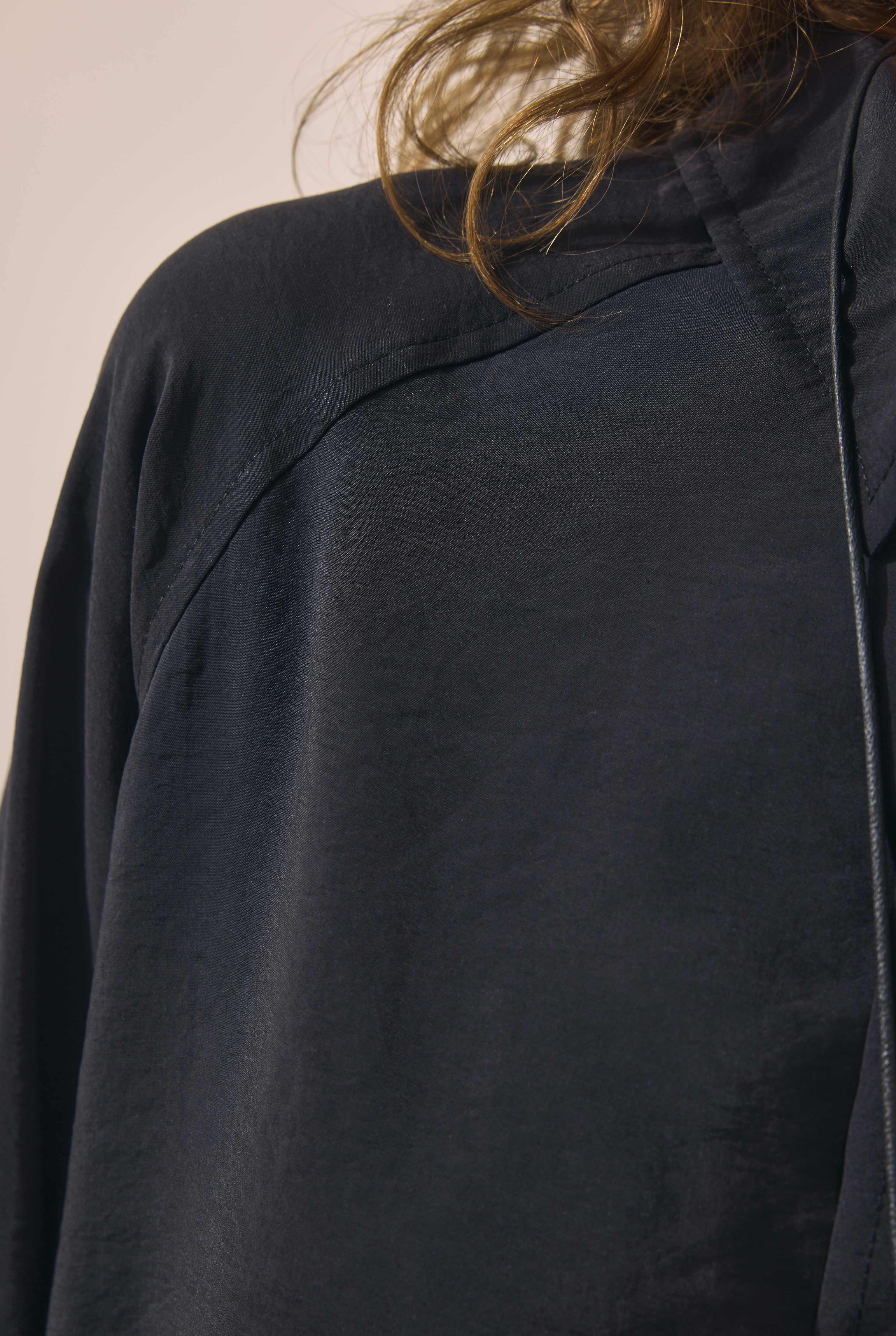 Raglan Sleeve Modal Shirt Black - 5