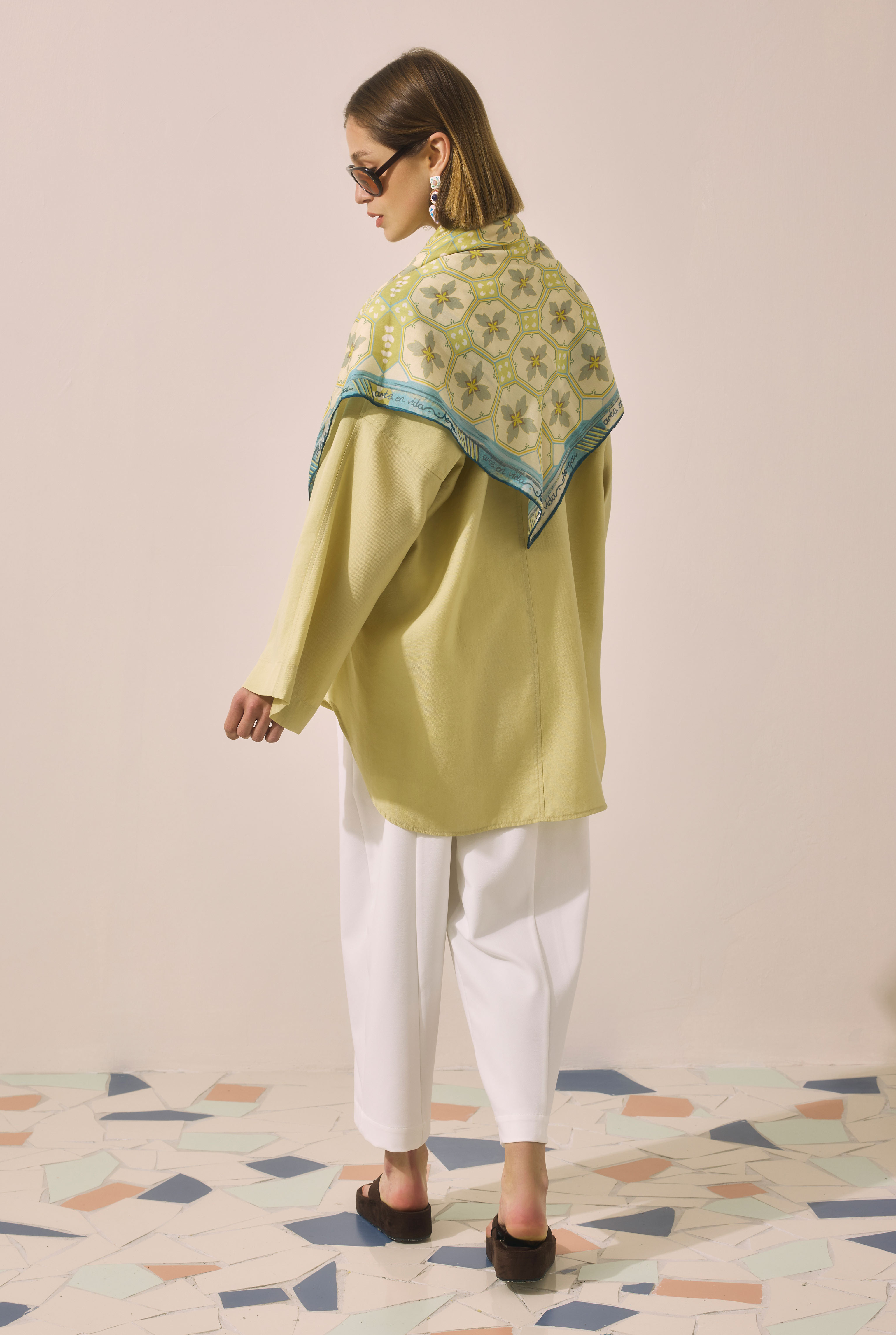 Pleat Detailed Shirt Honey - 4