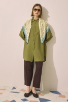 Raglan Sleeve Modal Shirt Oil Green 