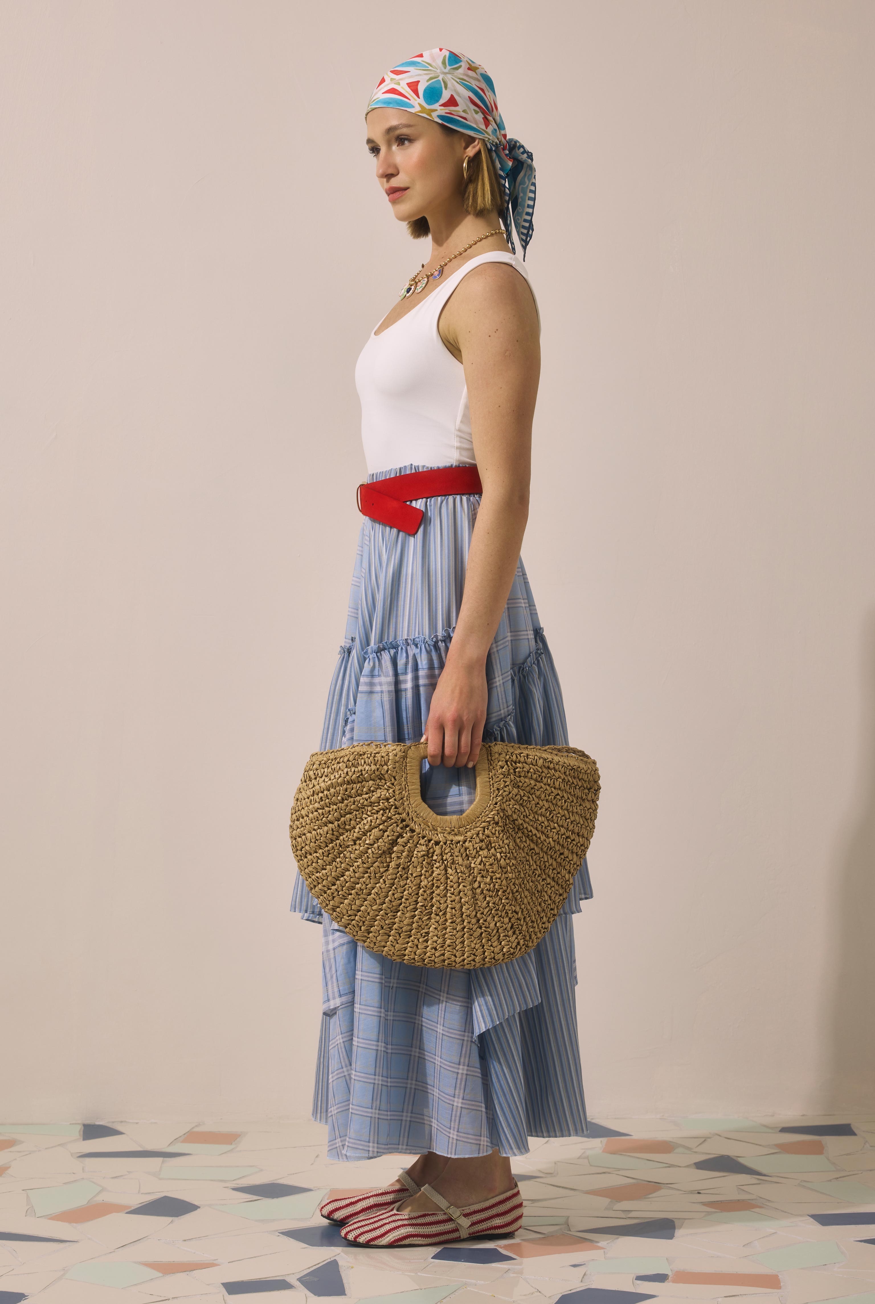 Half Moon Straw Bag Camel - 2